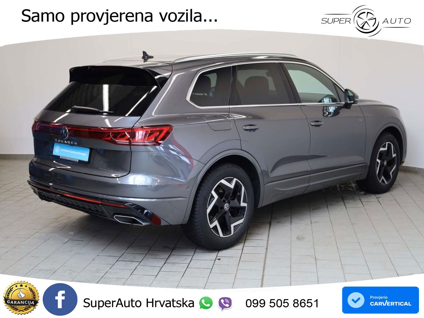 VW Touareg 3.0 TDI V6 4M Aut. R line 231 KS, ZRAČNI+MATRIX+ACC+GR SJED+KAM+PDC