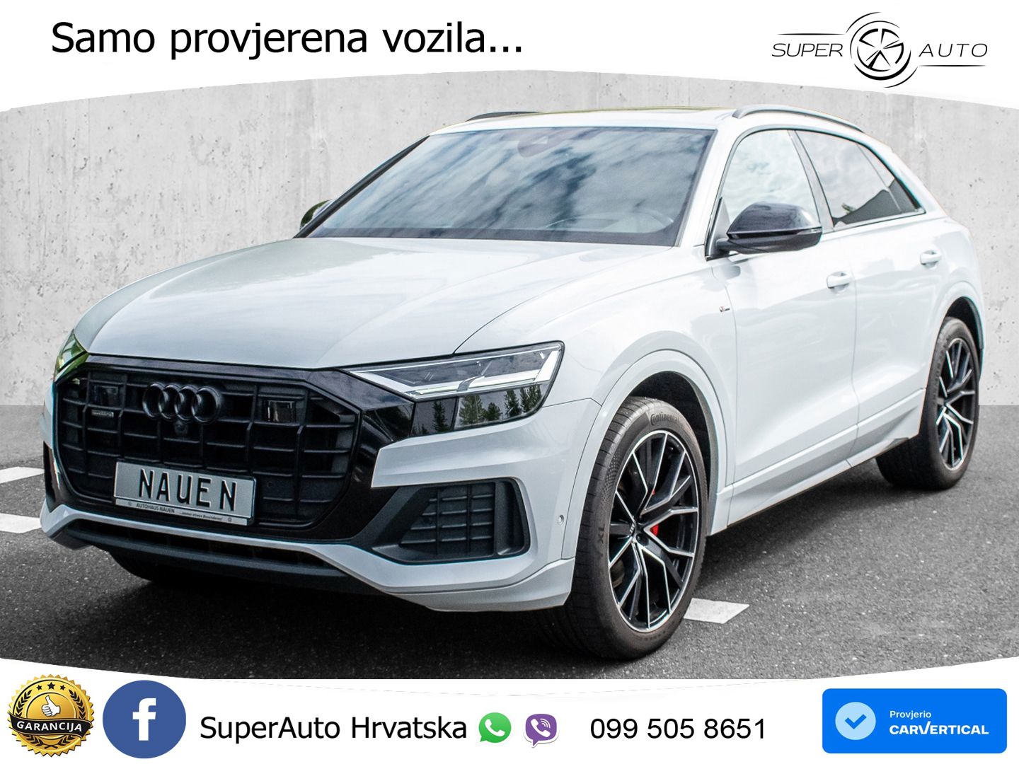 Audi Q8 50 TDI V6 quattro tiptronic S Line 286 KS, ZRAČNI+ACC+GR SJED+360+PDC