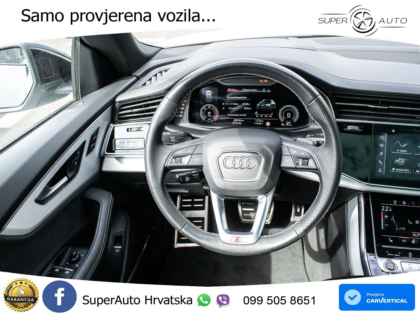 Audi Q8 50 TDI V6 quattro tiptronic S Line 286 KS, ZRAČNI+ACC+GR SJED+360+PDC