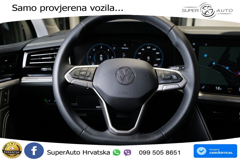 VW Touareg 3.0 TDI V6 4M Aut. Elegance 231 KS, MATRIX+ACC+GR SJED+KAM+PDC+ZRAČNI