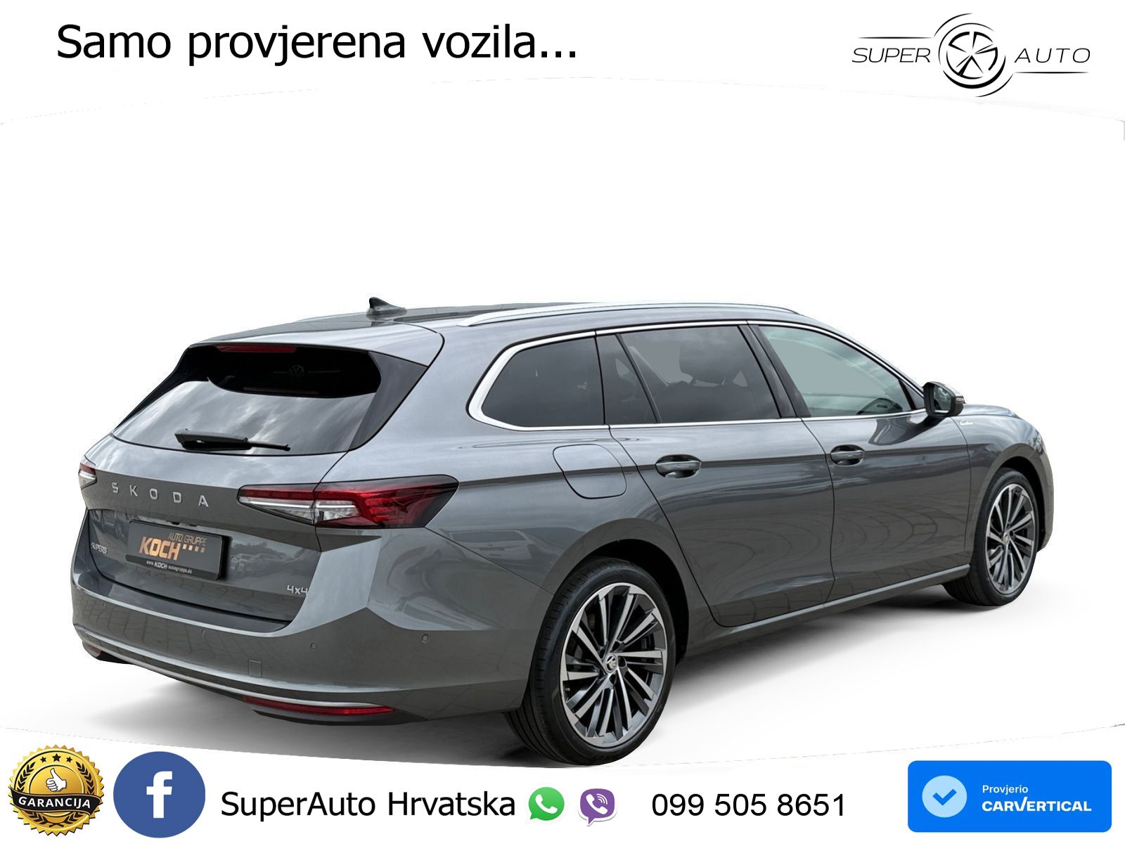 Škoda Superb 2.0 TDI 4x4 L&K 193 KS, LED+ACC+4xGR SJED+MASAŽA+KAM+PDC