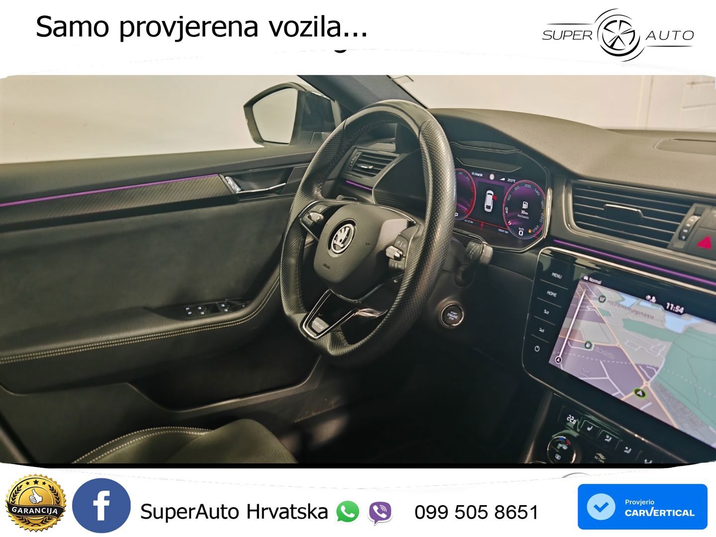 Škoda Superb Combi Sportline 2.0 TDI 200 KS, LED+ACC+GR SJED+PDC+VIRT+ASIST