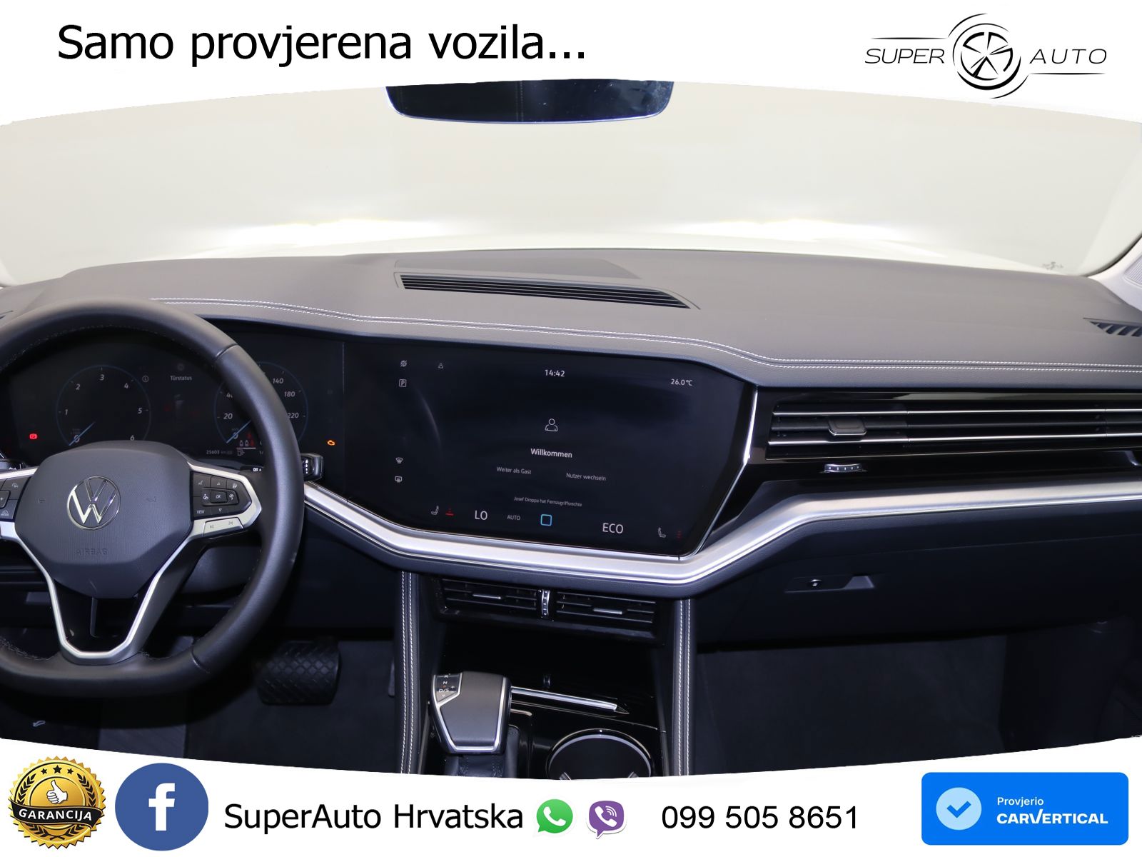 VW Touareg 3.0 TDI V6 4M Aut. 231 KS, ZRAČNI+LED+ACC+GR SJED+KAM+PDC