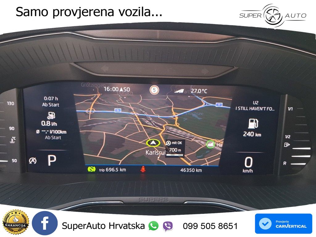 Škoda Superb Combi 2.0 TDI DSG Style 200 KS, LED+ACC+4xGR SJED+360+PDC