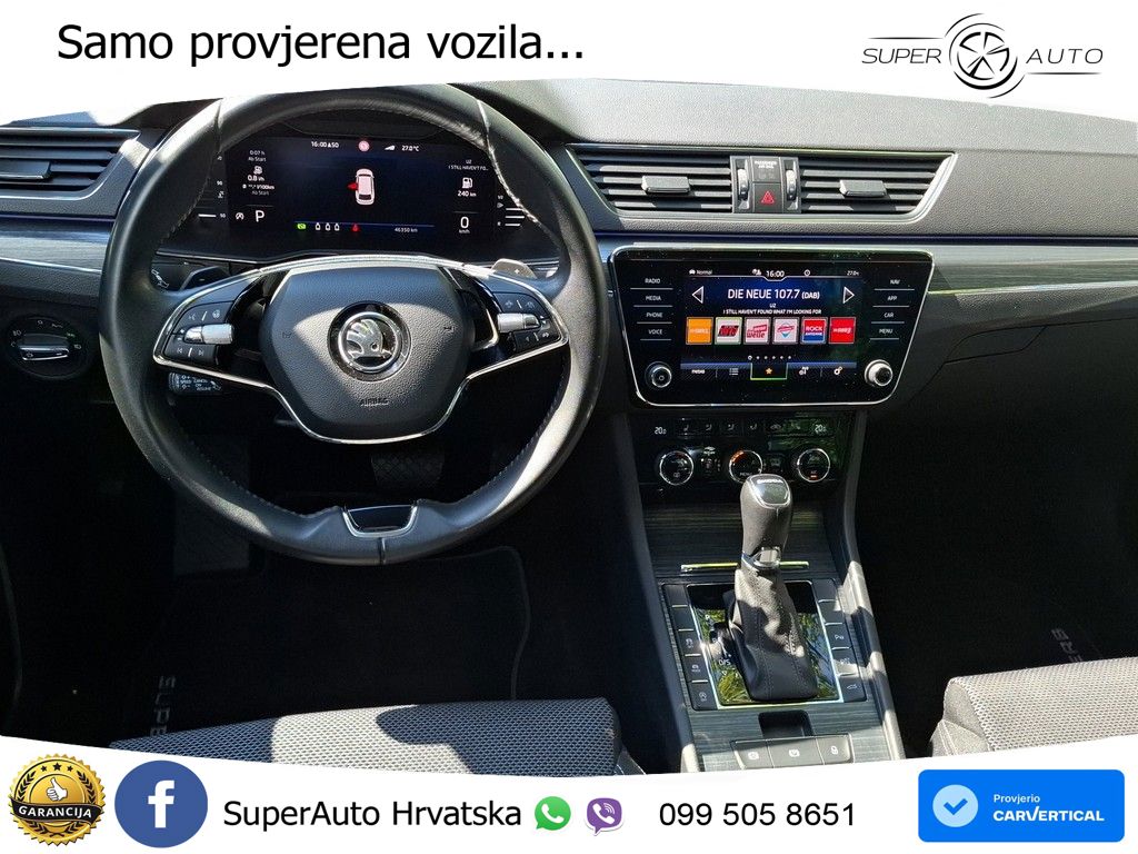 Škoda Superb Combi 2.0 TDI DSG Style 200 KS, LED+ACC+4xGR SJED+360+PDC