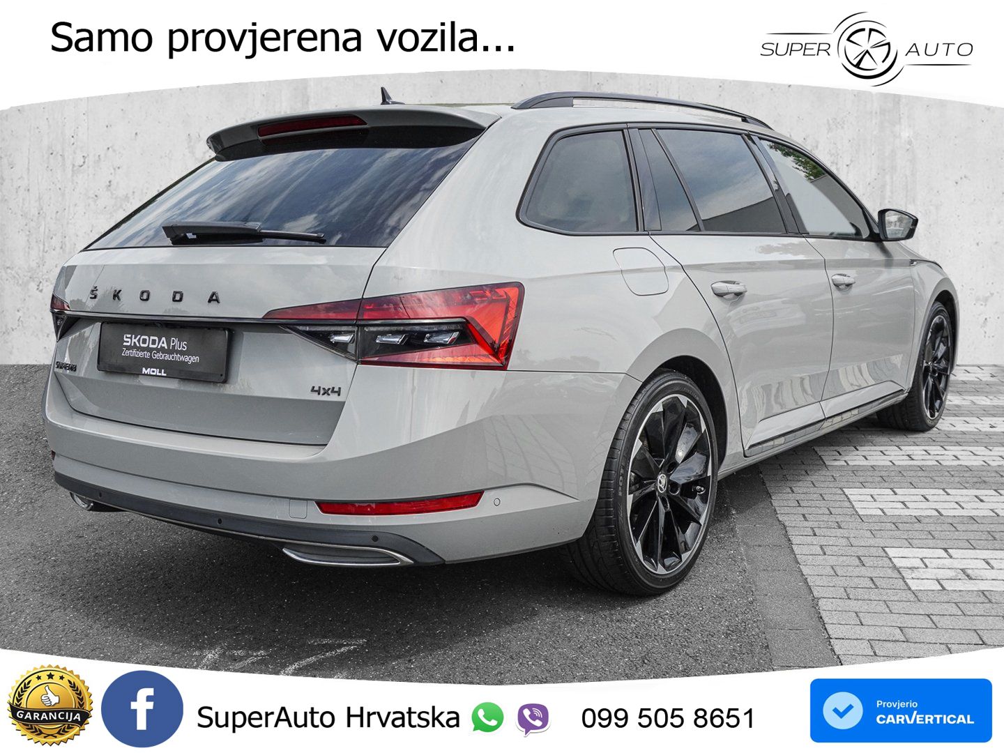 Škoda Superb Combi 2.0 TDI 4x4 Sportline 193 KS, MATRIX+ACC+GR SJED+ASIST+360