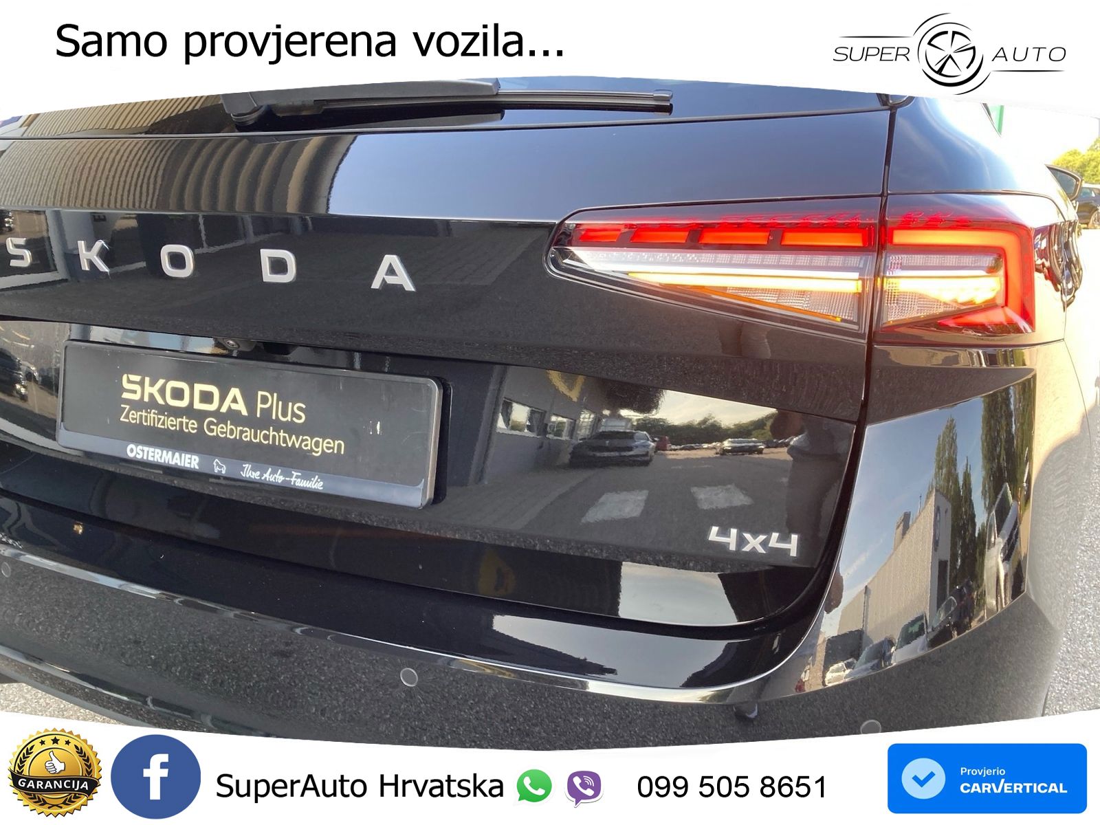 Škoda Superb Combi 2.0 TDI 4x4 193 KS, MATRIX+ACC+GR SJED+MASAŽA+KAM+PDC