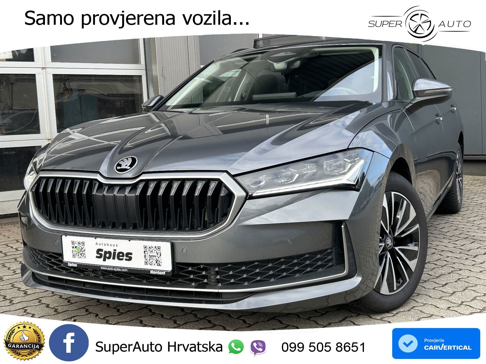 Škoda Superb Combi 2.0 TDI 4x4 193 KS, MATRIX+ACC+GR SJED+MASAŽA+KAM+PDC