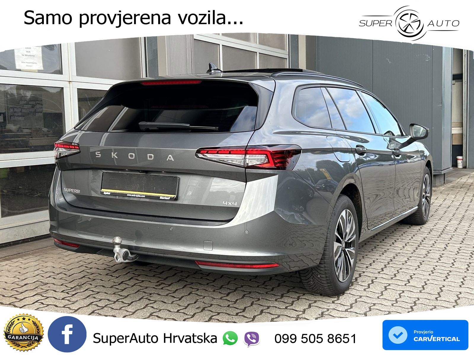 Škoda Superb Combi 2.0 TDI 4x4 193 KS, MATRIX+ACC+GR SJED+MASAŽA+KAM+PDC