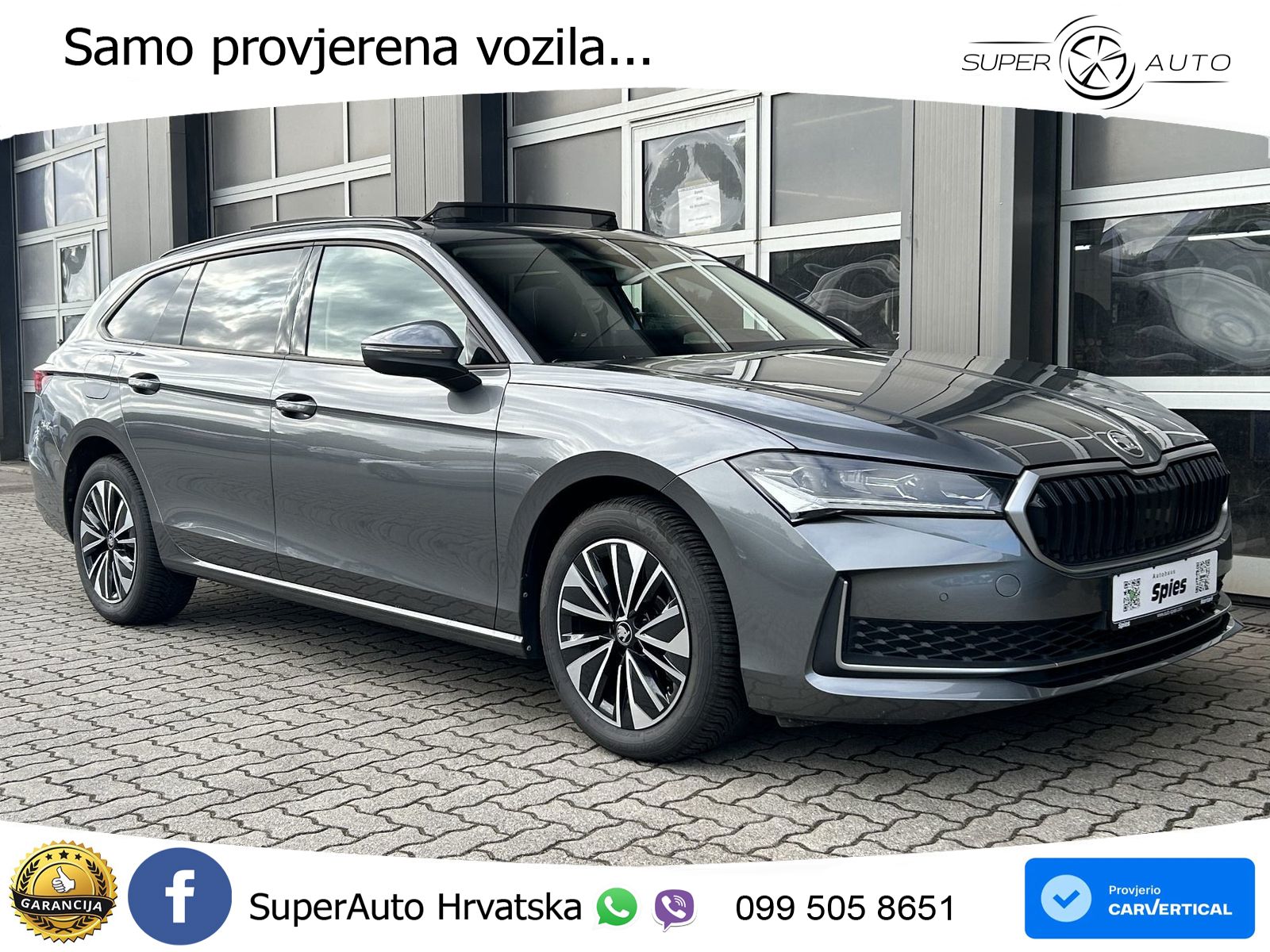 Škoda Superb Combi 2.0 TDI 4x4 193 KS, MATRIX+ACC+GR SJED+MASAŽA+KAM+PDC