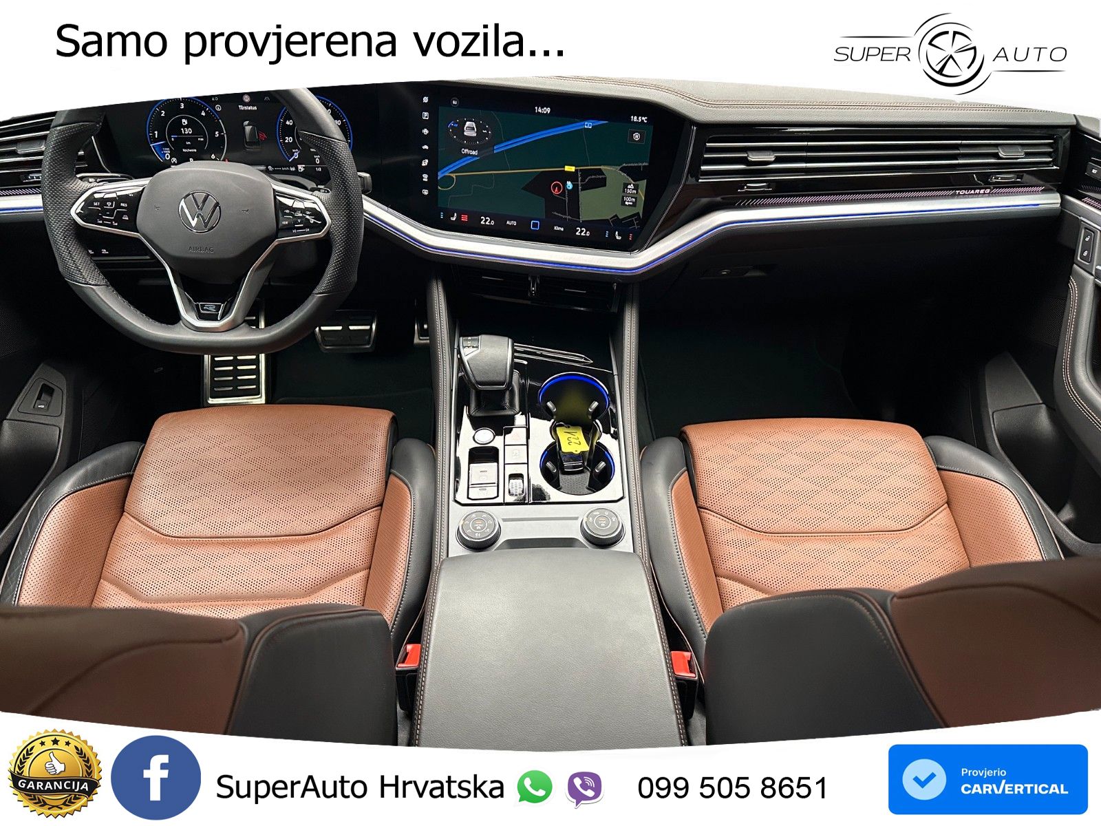 VW Touareg 3.0 TDI V6 4M Aut. R line 231 KS, ZRAČNI+MATRIX+ACC+4xGR SJED+360+PDC