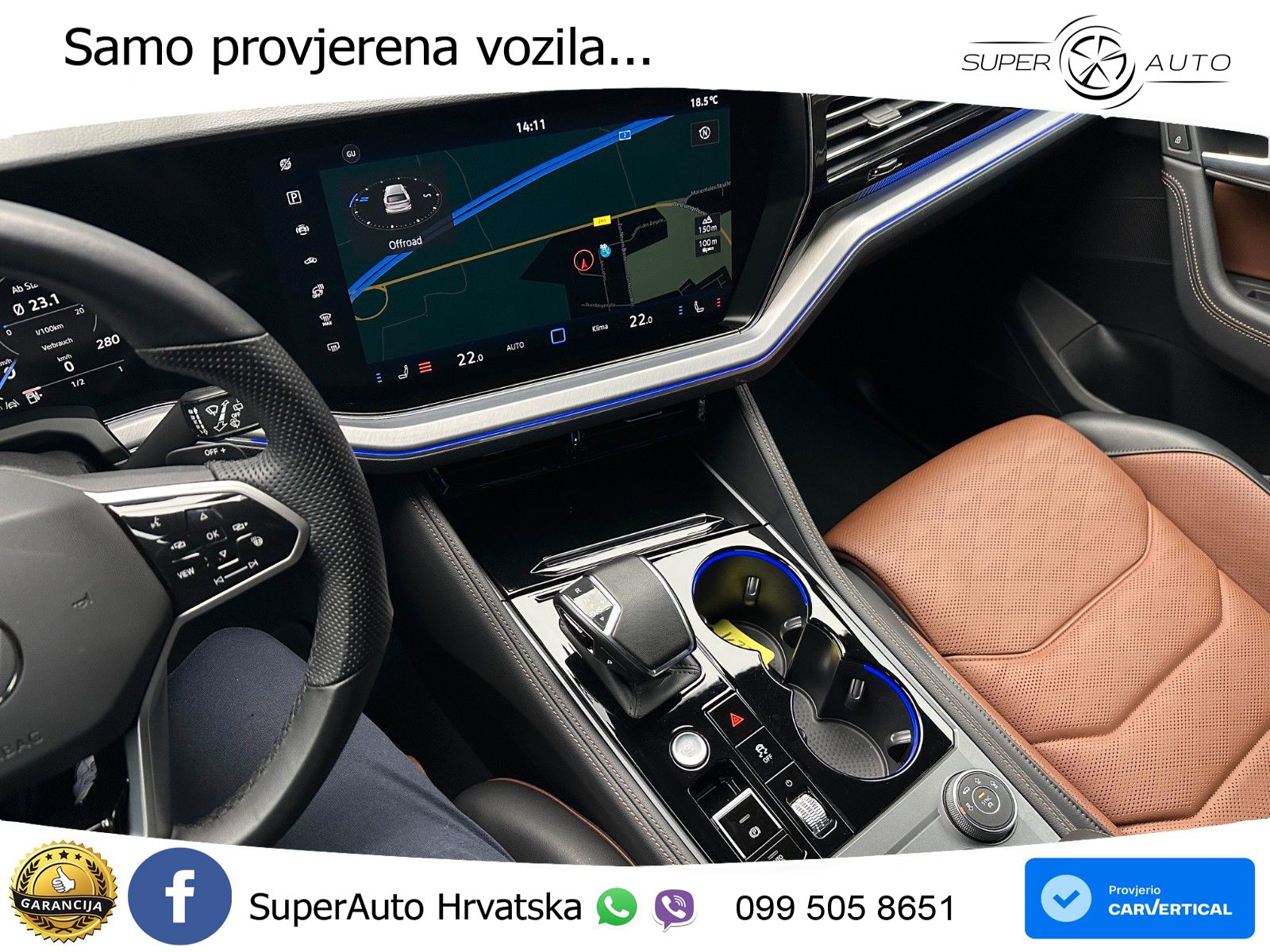 VW Touareg 3.0 TDI V6 4M Aut. R line 231 KS, ZRAČNI+MATRIX+ACC+4xGR SJED+360+PDC