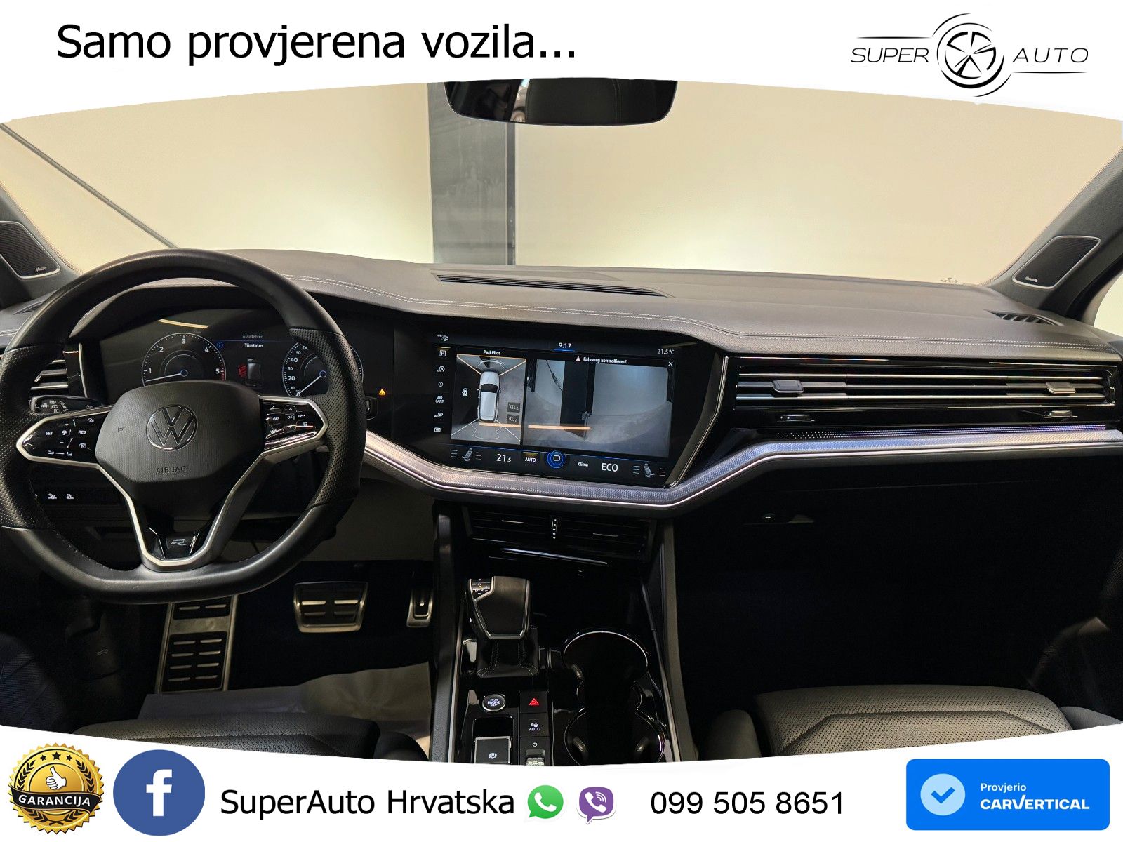 VW Touareg 3.0 TDI V6 4M Aut. R line 231 KS, ZRAČNI+MATRIX+ACC+4xGR SJED+360+PDC