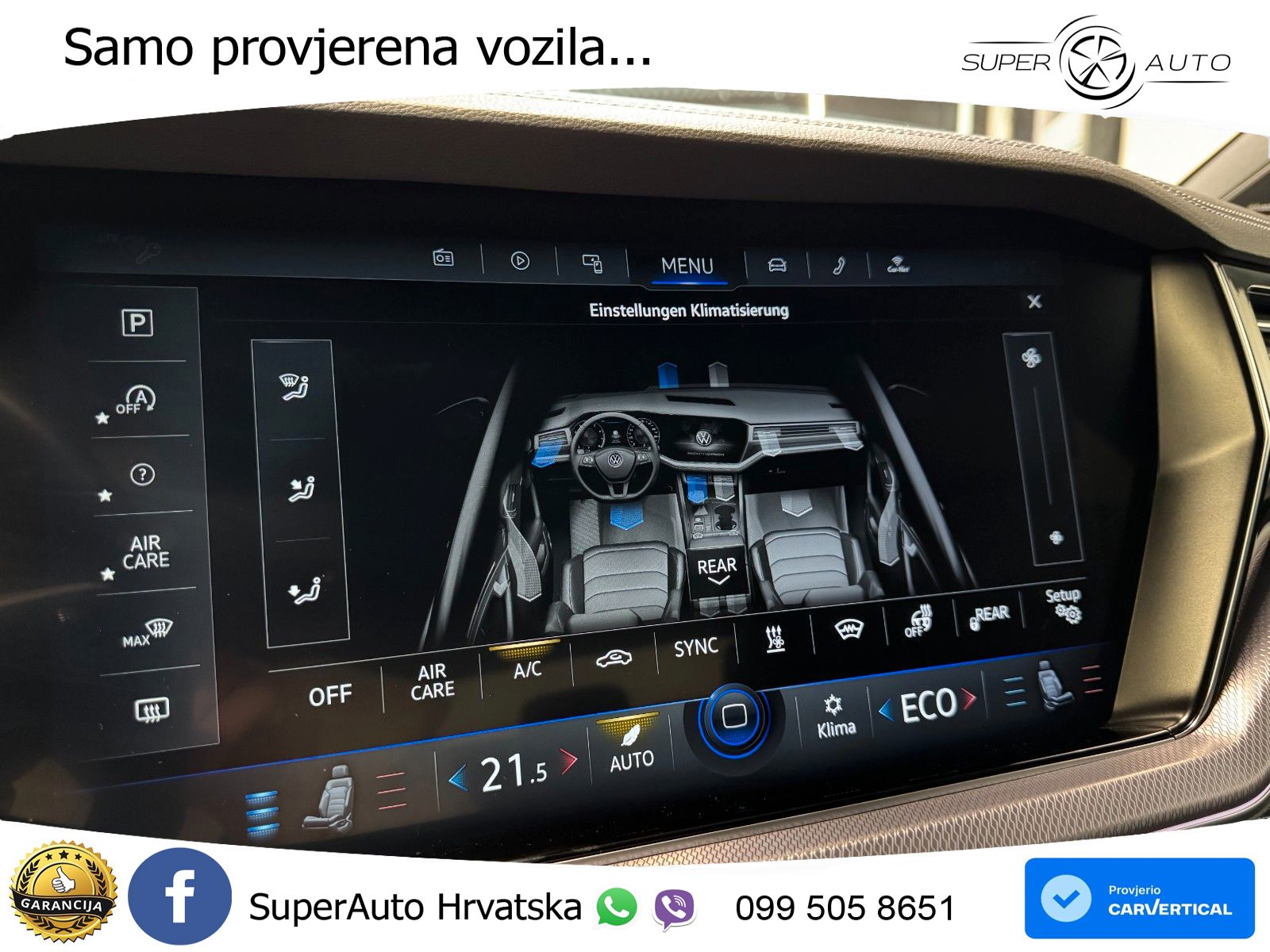 VW Touareg 3.0 TDI V6 4M Aut. R line 231 KS, ZRAČNI+MATRIX+ACC+4xGR SJED+360+PDC