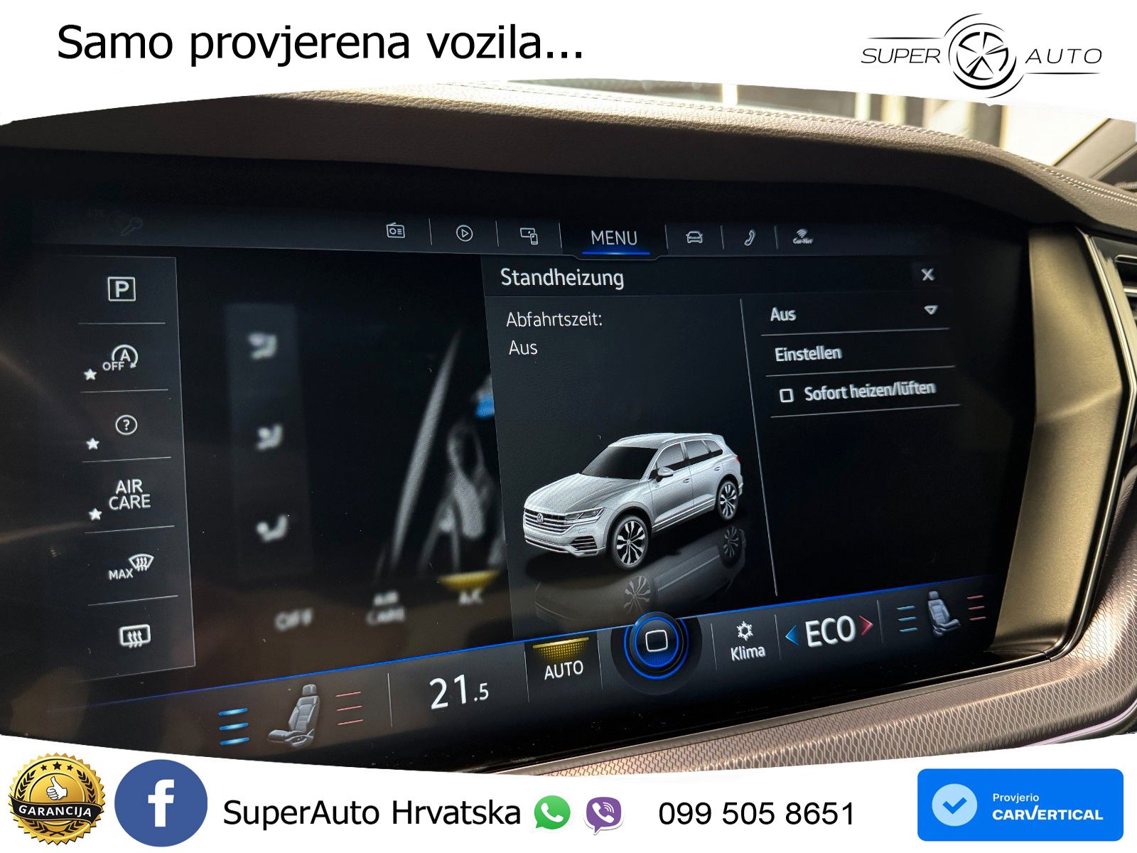VW Touareg 3.0 TDI V6 4M Aut. R line 231 KS, ZRAČNI+MATRIX+ACC+4xGR SJED+360+PDC