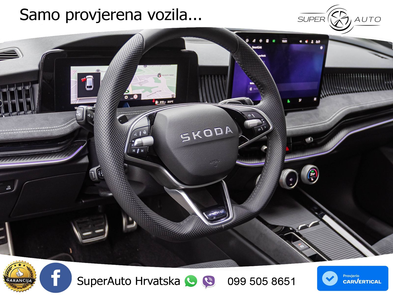 Škoda Superb 2.0 TDI 4x4 Sportline 193 KS, MATRIX+ACC+4xGR SJED+MASAŽA+360+PDC