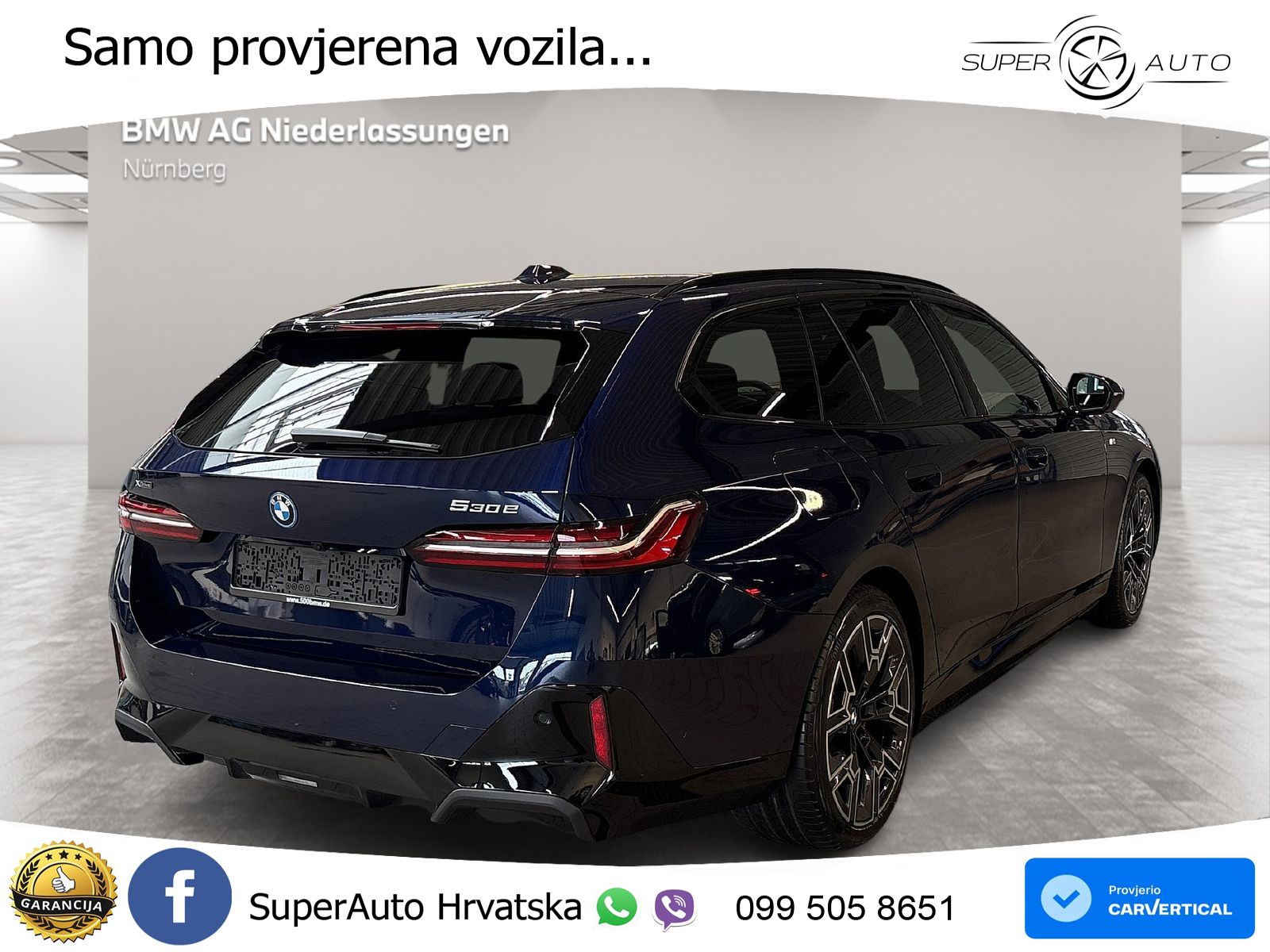 NOVO BMW 530e Touring xDrive Steptronic M Sport 299 KS, LED+ACC+4xGR SJED+360