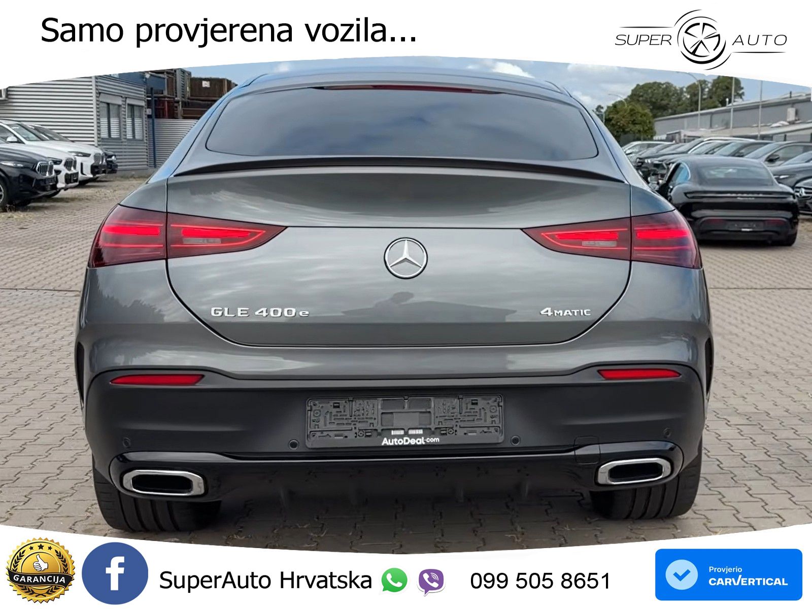 Mercedes GLE 400e Coupe 4M Aut. AMG Line 381 KS, ZRAČNI+ACC+GR SJED+360+ASIST