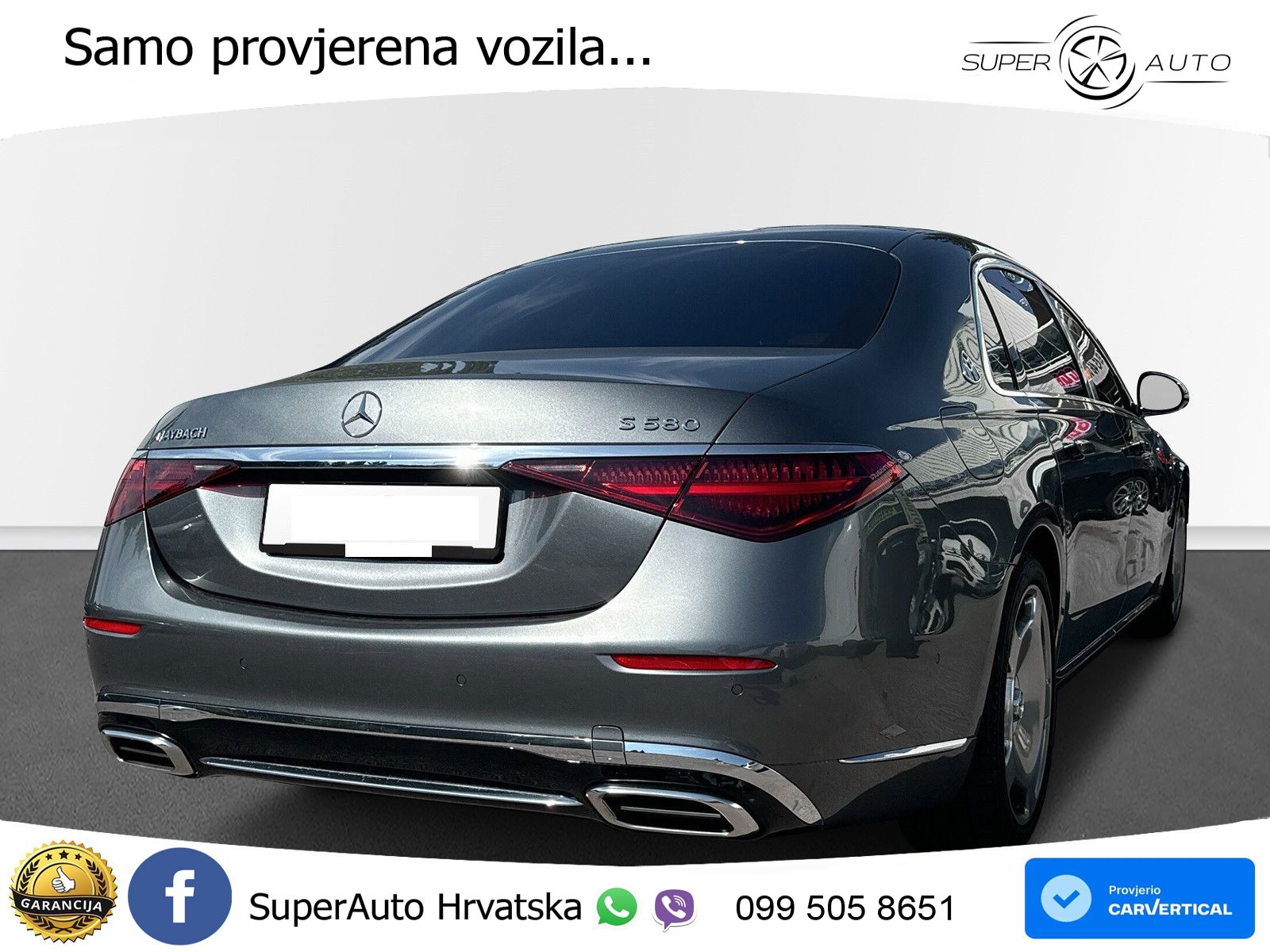 Mercedes Maybach S 580 4M Aut. 503 KS, PANO+ZRAČ+360+GR SJED+ACC+KEY+VIRT+LANE
