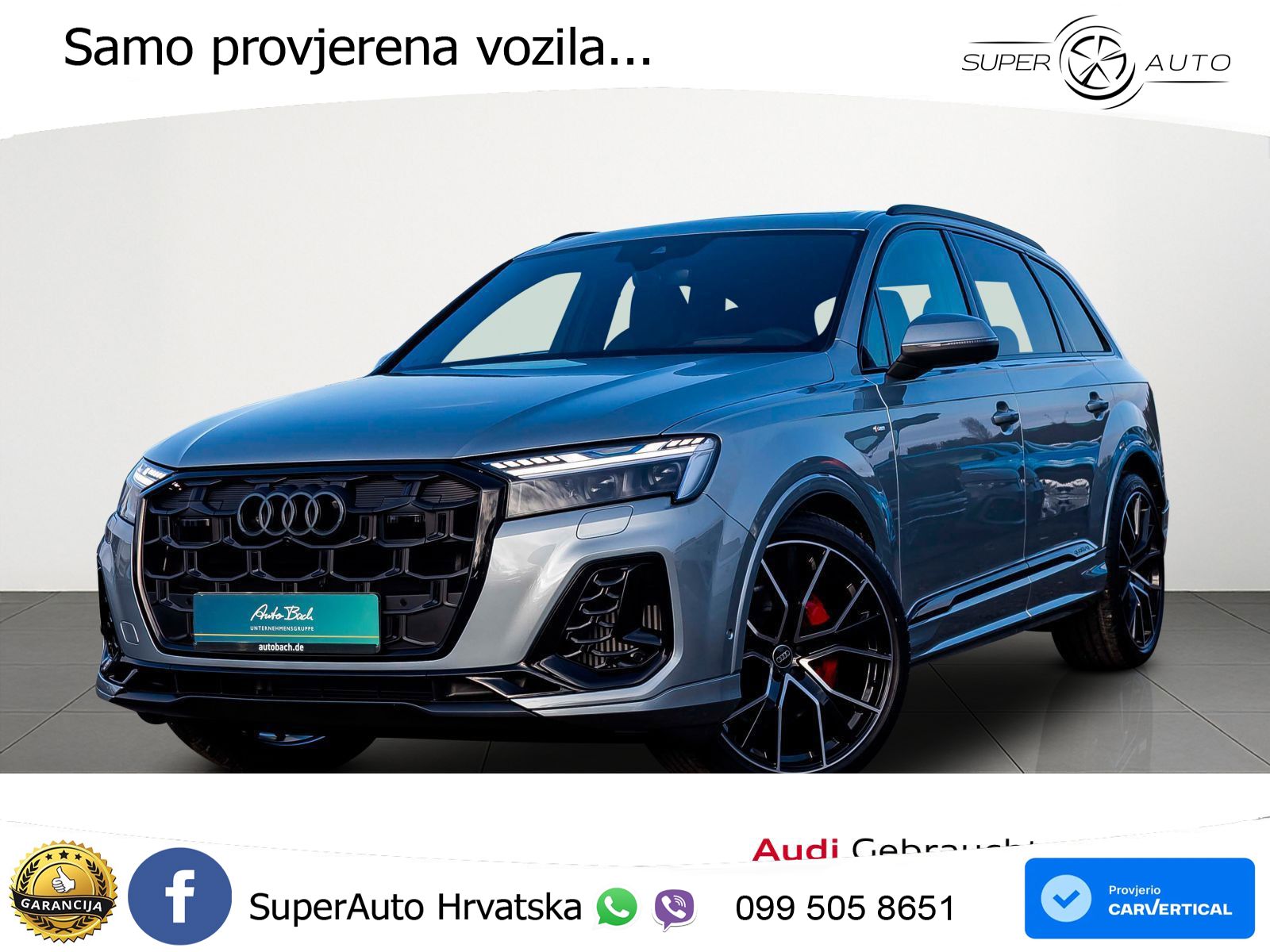 Audi Q7 55 TFSI quattro Aut. S line 340 KS, PANO+ZRAČ+360+GR SJED+HEAD+ACC+KEY