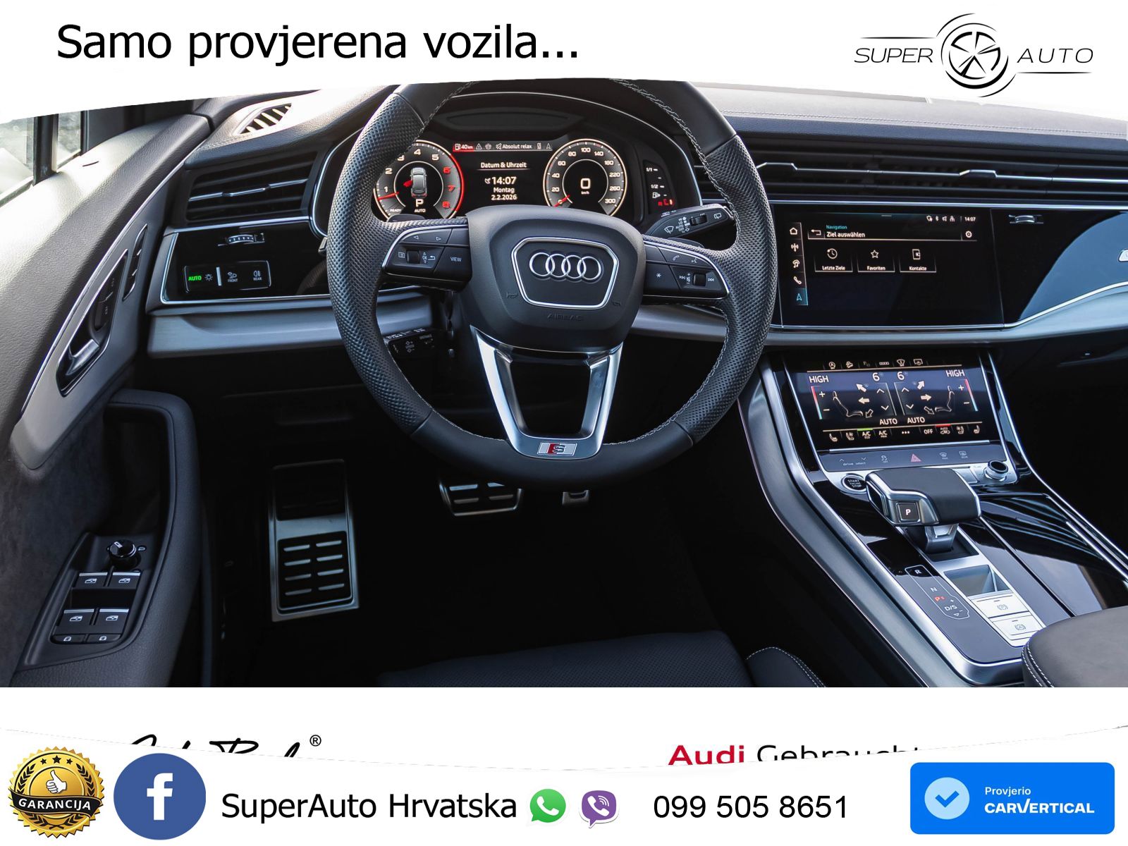 Audi Q7 55 TFSI quattro Aut. S line 340 KS, PANO+ZRAČ+360+GR SJED+HEAD+ACC+KEY