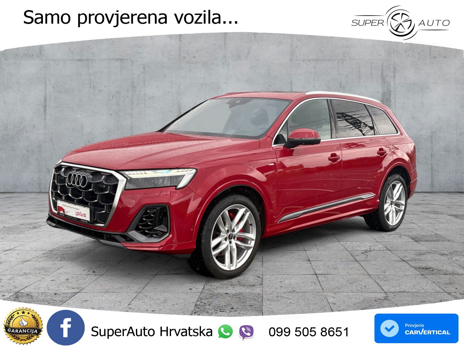 Audi Q7 55 TFSI quattro Aut. S line 340 KS, PANO+ZRAČ+360+GR SJED+HEAD+ACC+KEY