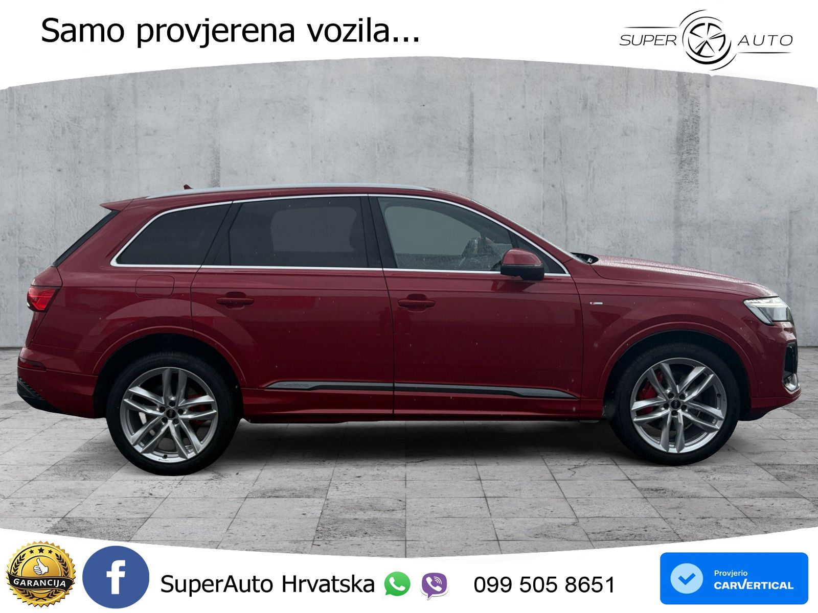 Audi Q7 55 TFSI quattro Aut. S line 340 KS, PANO+ZRAČ+360+GR SJED+HEAD+ACC+KEY