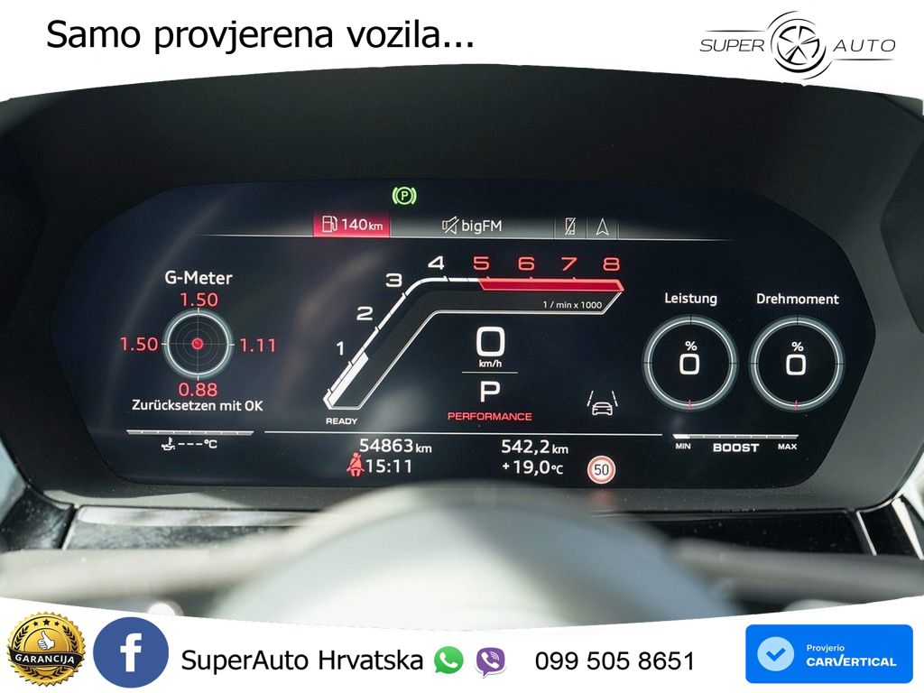 Audi RS3 2.5 TFSI quattro S tronic 400 KS, ACC+KAM+GR SJED+HEAD+VIRT+ASIST