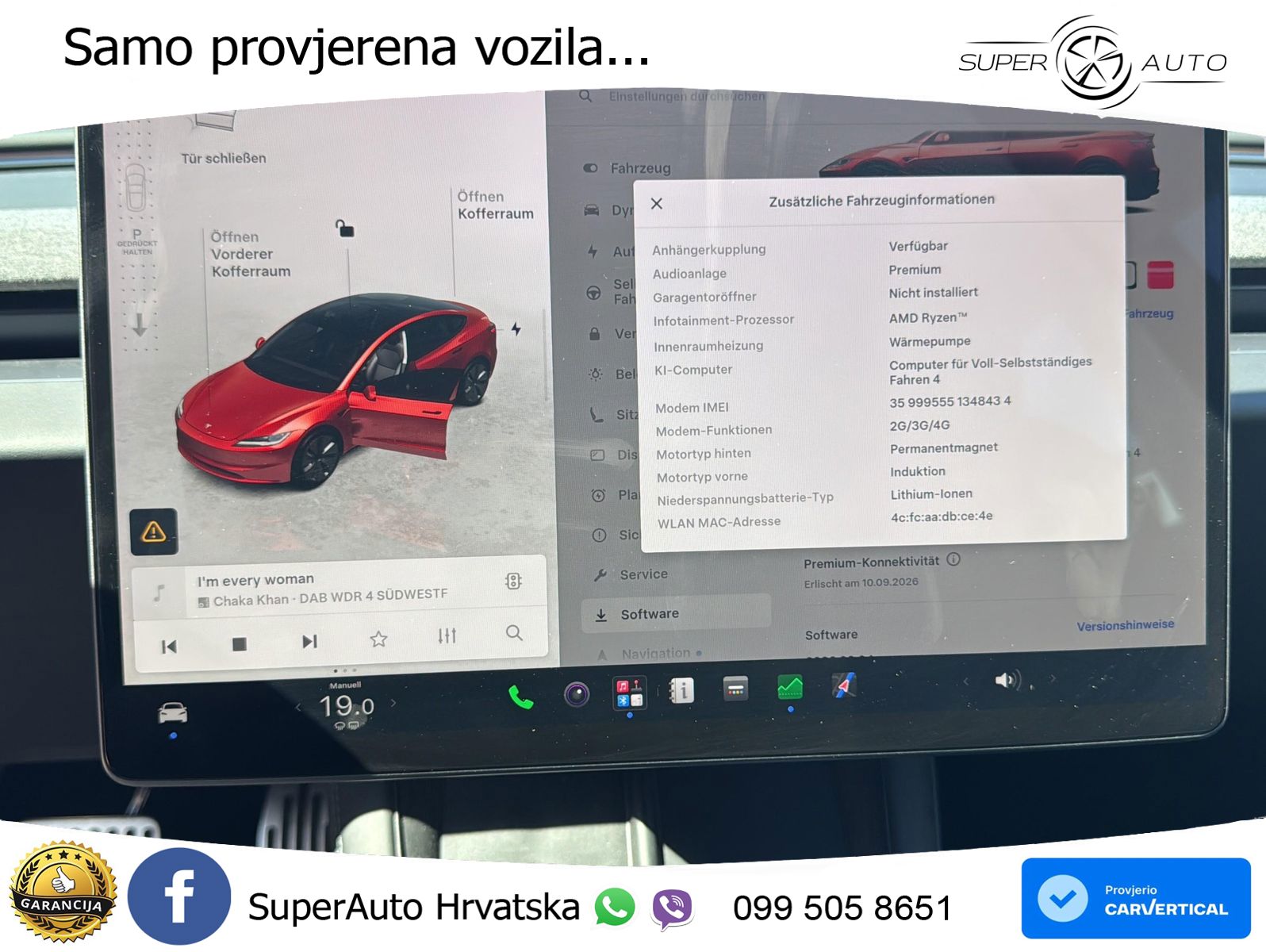 Tesla Model 3 Long Range AWD 476 KS, PANO+360+ACC+GR SJED+KEY+VIRT+LANE