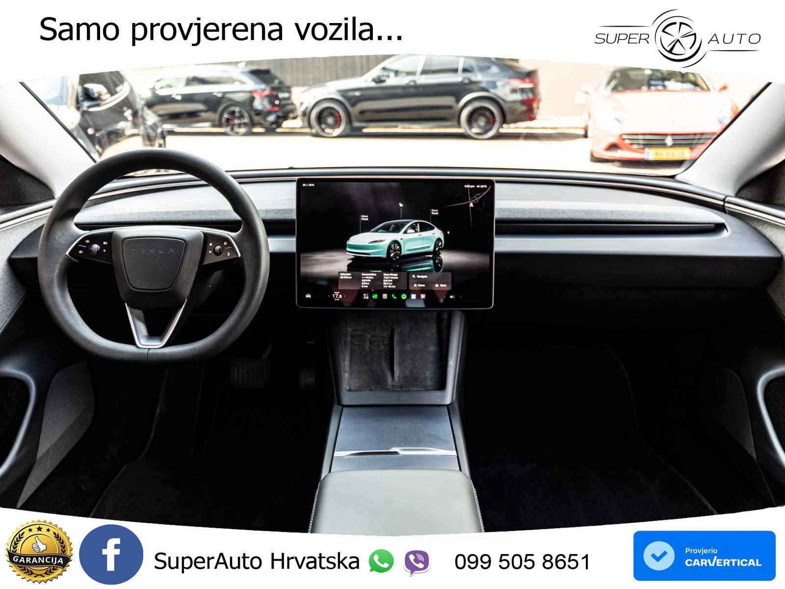 Tesla Model 3 Highland Premium 283 KS, PANO+360+ACC+GR SJED+VIRT+LANE