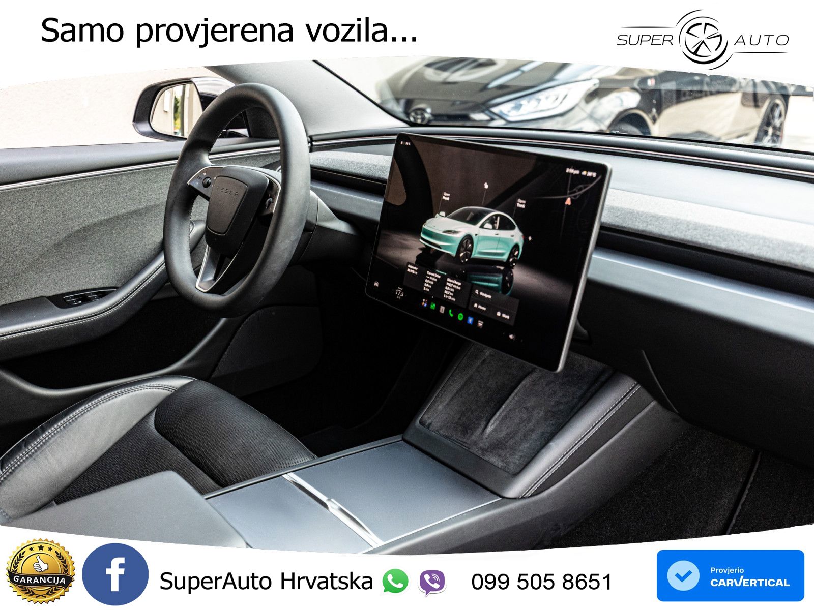 Tesla Model 3 Highland Premium 283 KS, PANO+360+ACC+GR SJED+VIRT+LANE