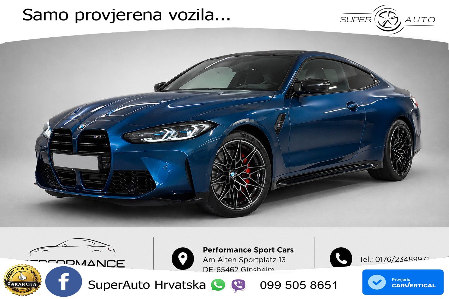 BMW M4 Competition 3.0 M Sport 510 KS, PANO+ZRAČ+KAM+GR SJED+KEY+HEAD+LANE