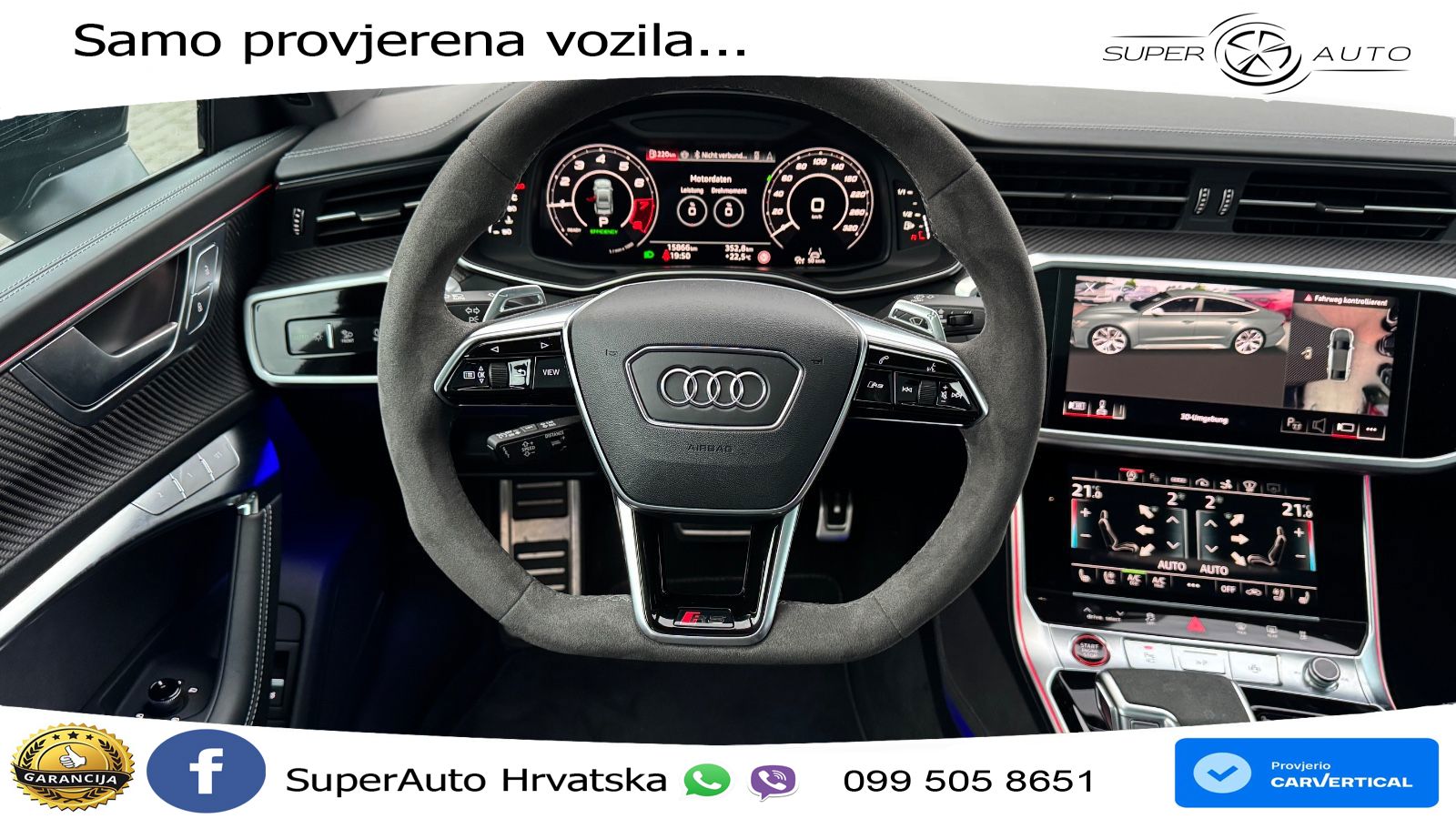Audi RS7 SB performance 4.0 TFSI V8 quattro Aut. 630 KS, ACC+360+4xGR SJED+PANO
