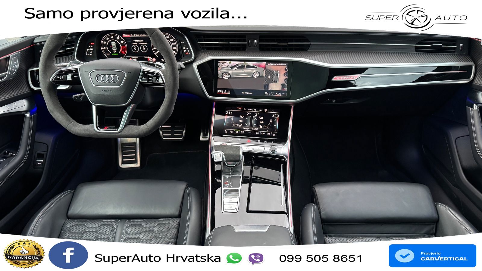 Audi RS7 SB performance 4.0 TFSI V8 quattro Aut. 630 KS, ACC+360+4xGR SJED+PANO