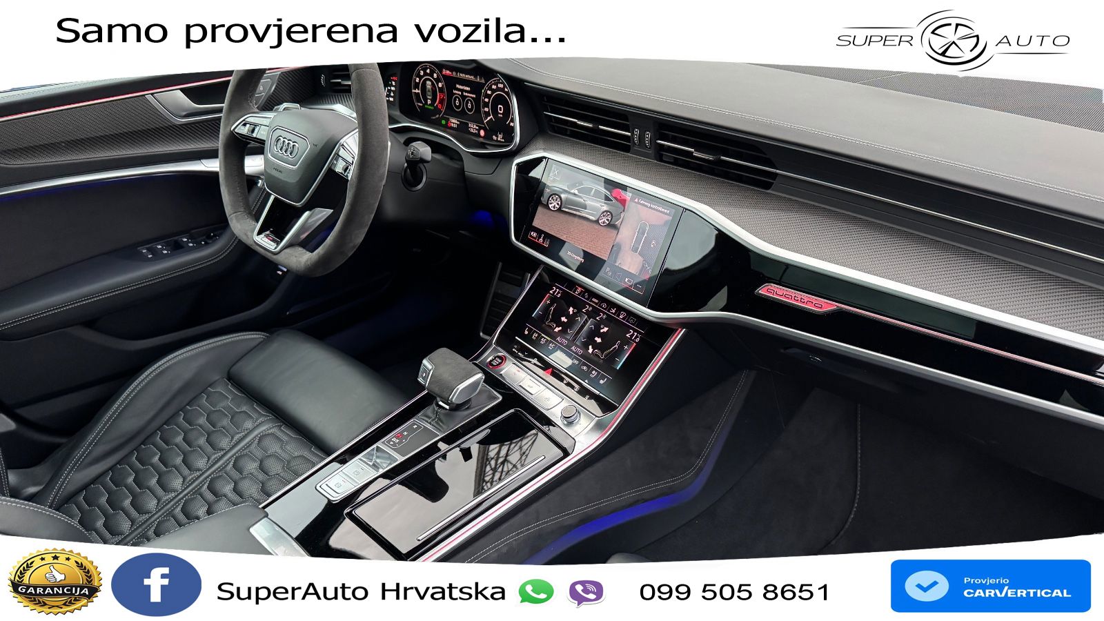 Audi RS7 SB performance 4.0 TFSI V8 quattro Aut. 630 KS, ACC+360+4xGR SJED+PANO