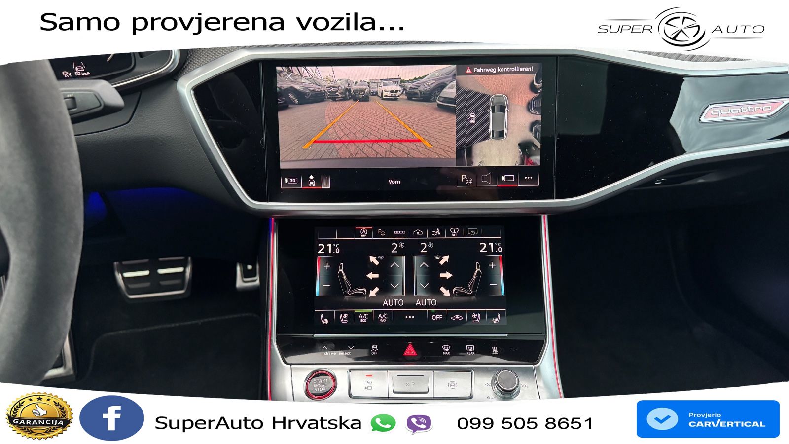 Audi RS7 SB performance 4.0 TFSI V8 quattro Aut. 630 KS, ACC+360+4xGR SJED+PANO