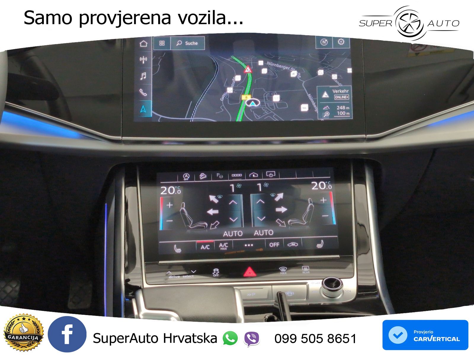 Audi Q8 55 TFSI quattro Aut. 340 KS, ZRAČNI+ACC+360+GR SJED+VIRT+ASIST