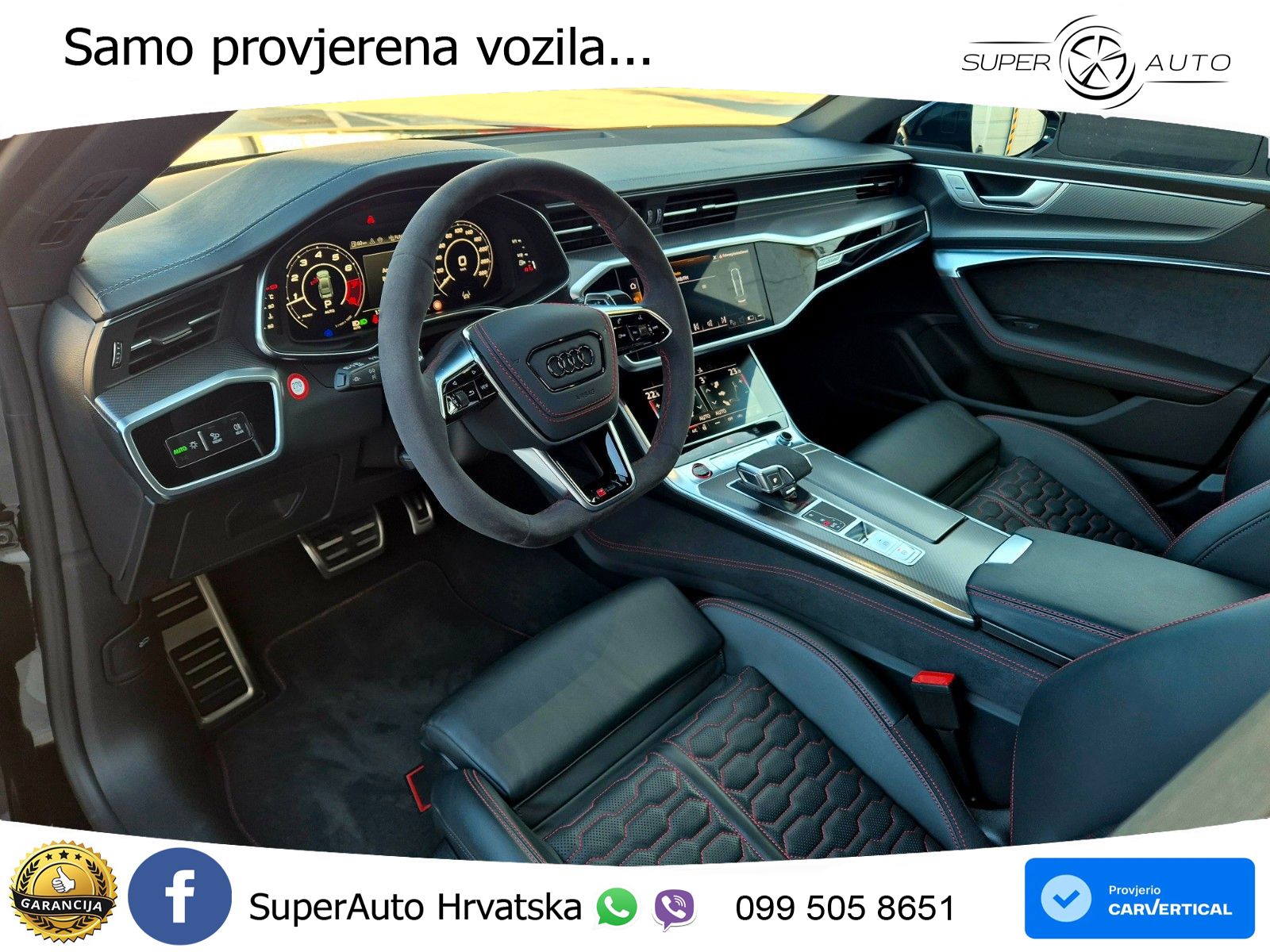 Audi RS7 4.0 TFSI V8 quattro Aut. 600 KS, ZRAČNI+360+4xGR SJED+PANO+VIRT+ASIST