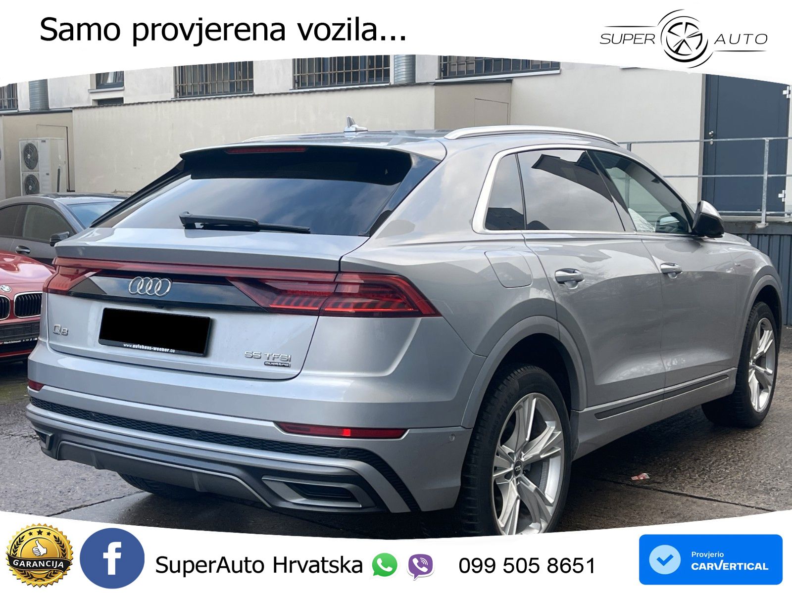 Audi Q8 55 TFSI quattro Aut. S line 340 KS, PANO+360+ACC+GR SJED+VIRT+LANE