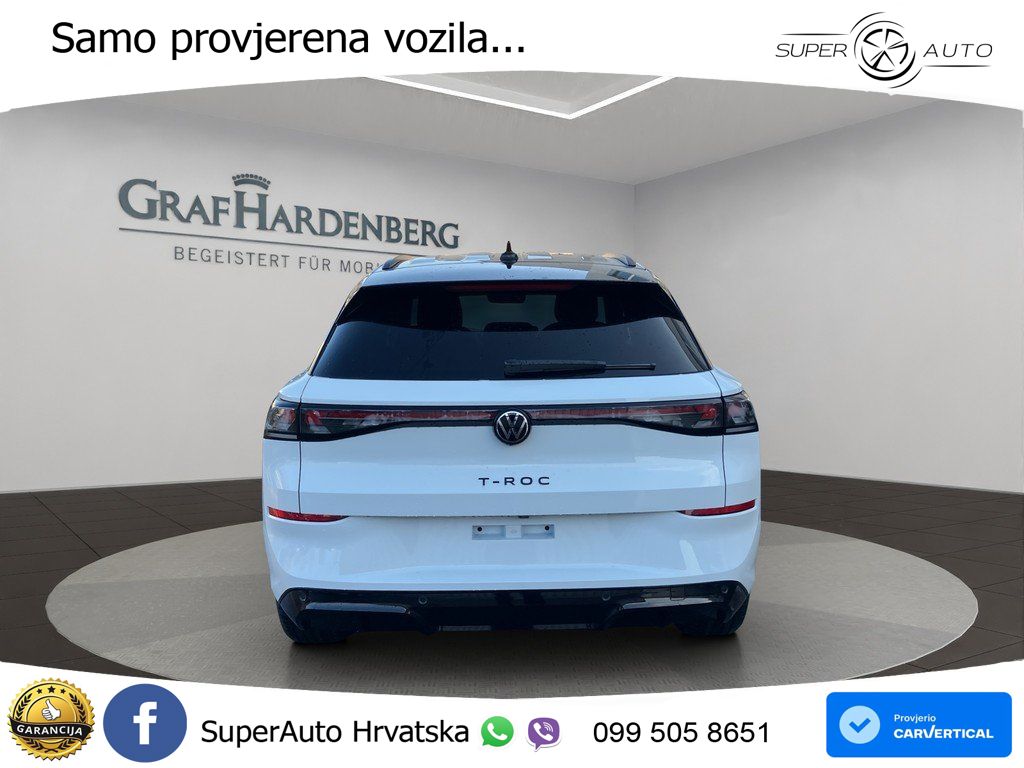 VW T-Roc 1.5 eTSI DSG R-Line 150 KS, ACC+360+KEY+GR SJED+HEAD+VIRT+LANE