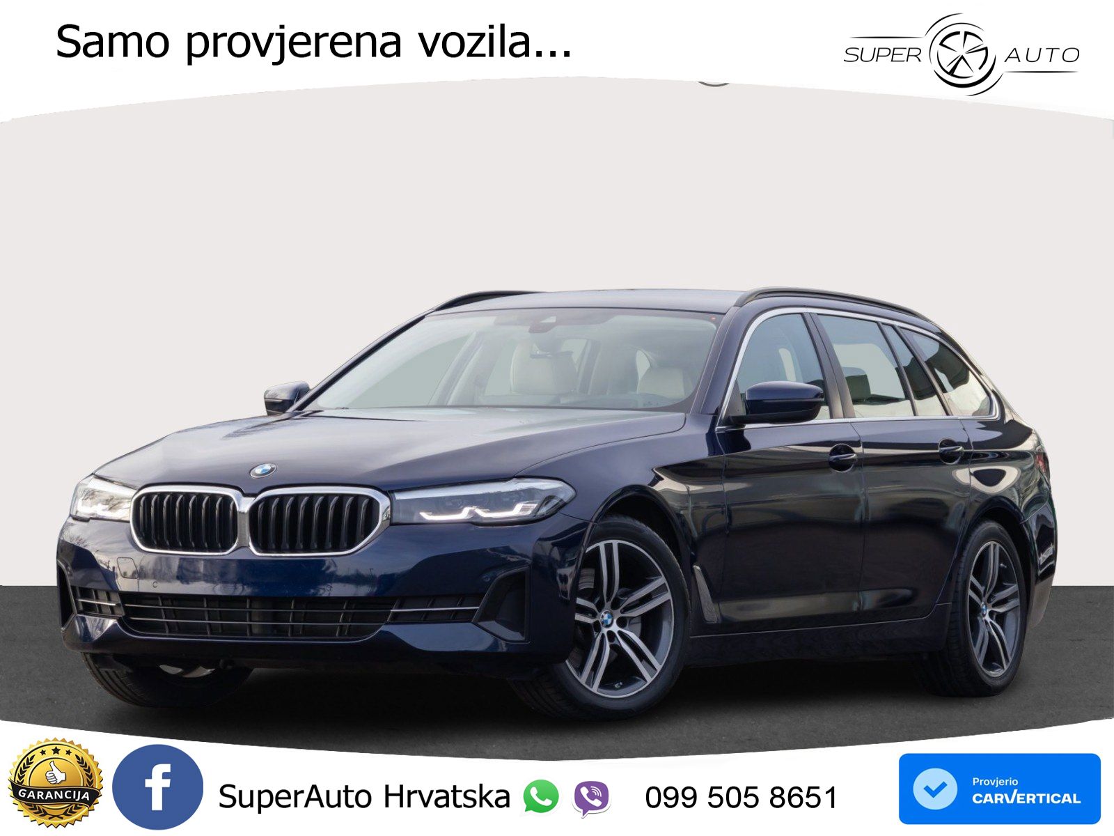 BMW 520d xDrive Touring Aut. 190 KS, ZRAČNI+KAM+LED+4xGR SJED+VIRT+NAVI