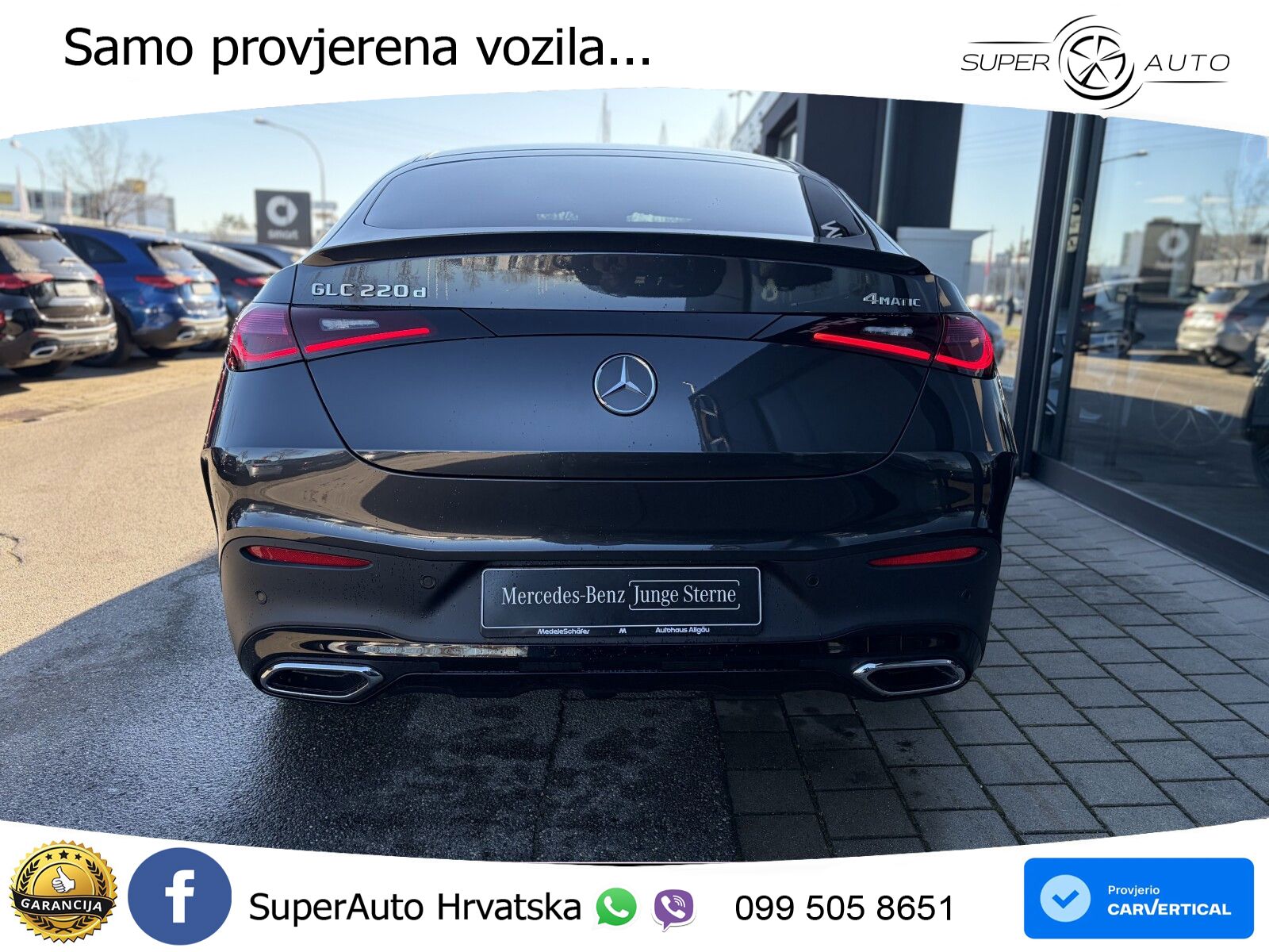 Mercedes GLC Coupe 220d 4M Aut. AMG, ACC+360+KEY+GR SJED+VIRT+LANE