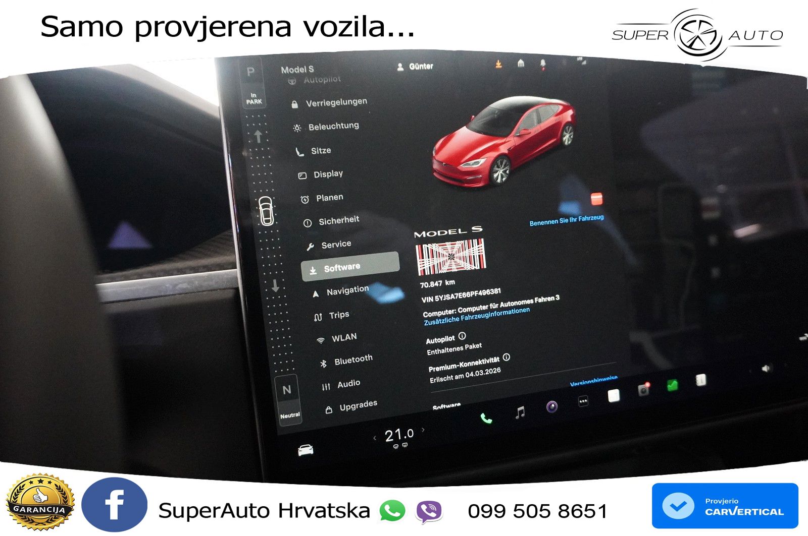 Tesla Model S Plaid 1020 KS, PANO+ZRAČNI+KAM+GR SJED+ACC+KEY+LANE