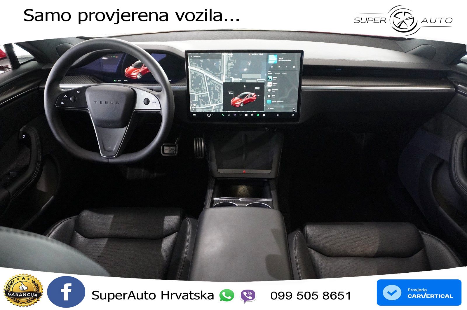 Tesla Model S Plaid 1020 KS, PANO+ZRAČNI+KAM+GR SJED+ACC+KEY+LANE