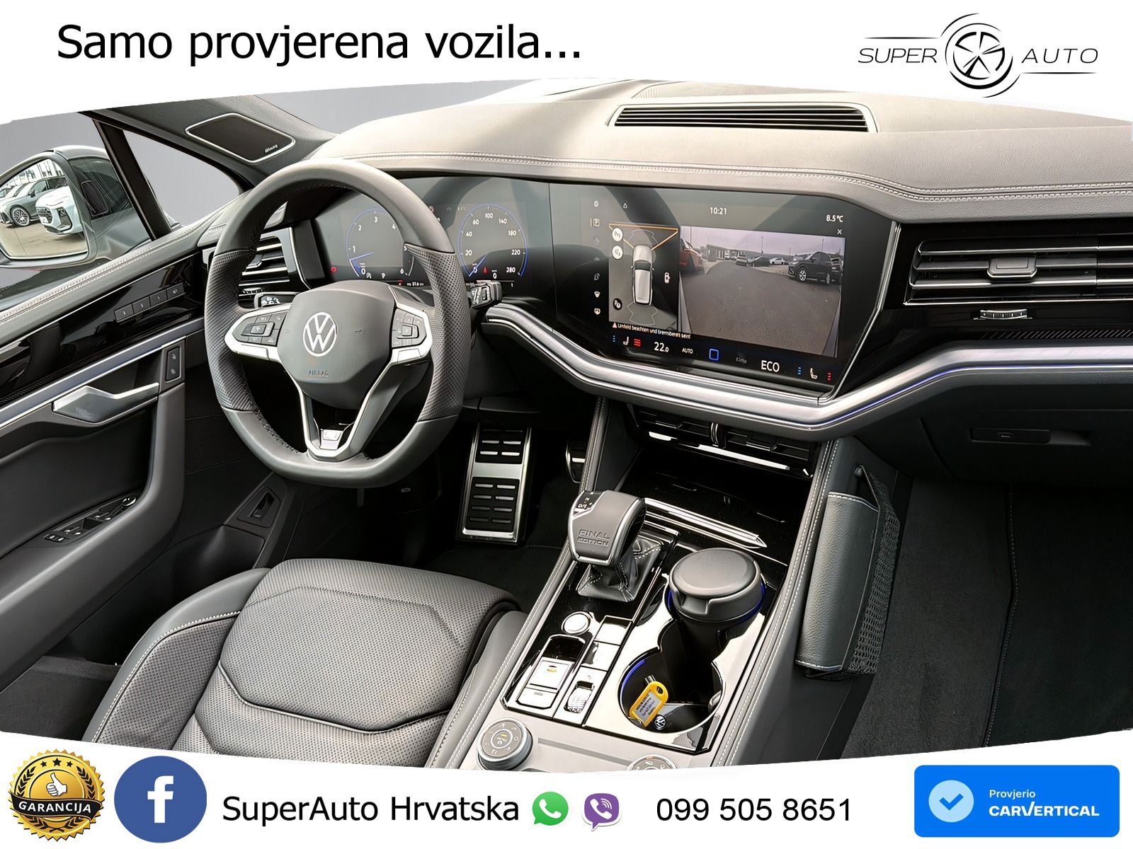 VW Touareg 3.0 TDI 4M Aut. R-Line 286 KS, PANO+ZRAČ+360+GR SJED+ACC+KEY+HEAD