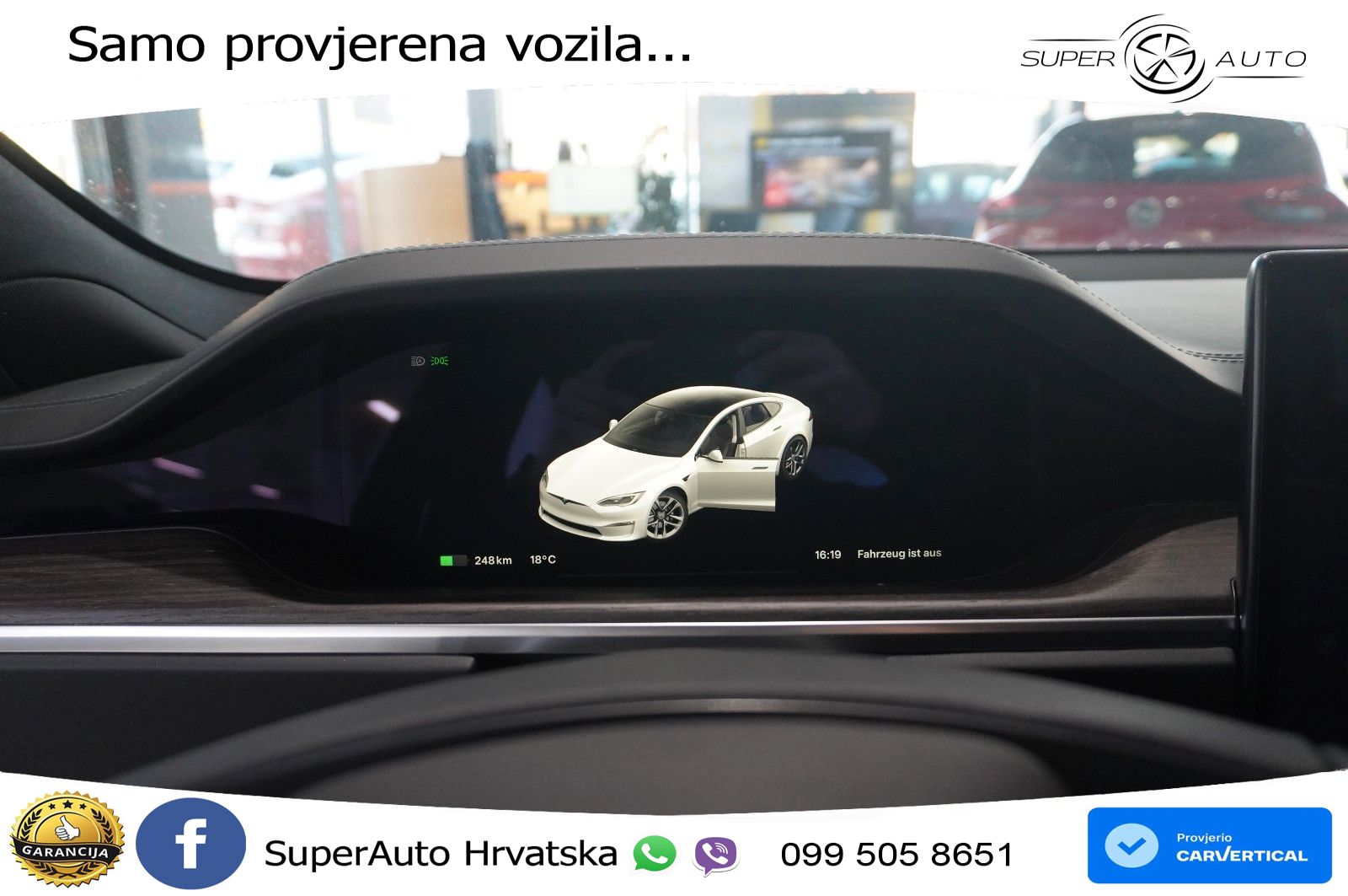 Tesla Model S Dual 670 KS, PANO+ZRAČ+KAM+GR SJED+ACC+KEY+VIRT+LANE