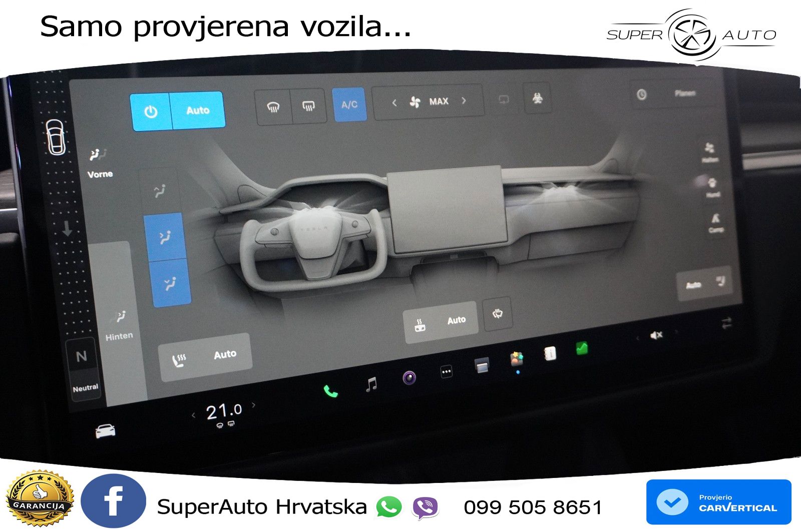 Tesla Model S Dual 670 KS, PANO+ZRAČ+KAM+GR SJED+ACC+KEY+VIRT+LANE