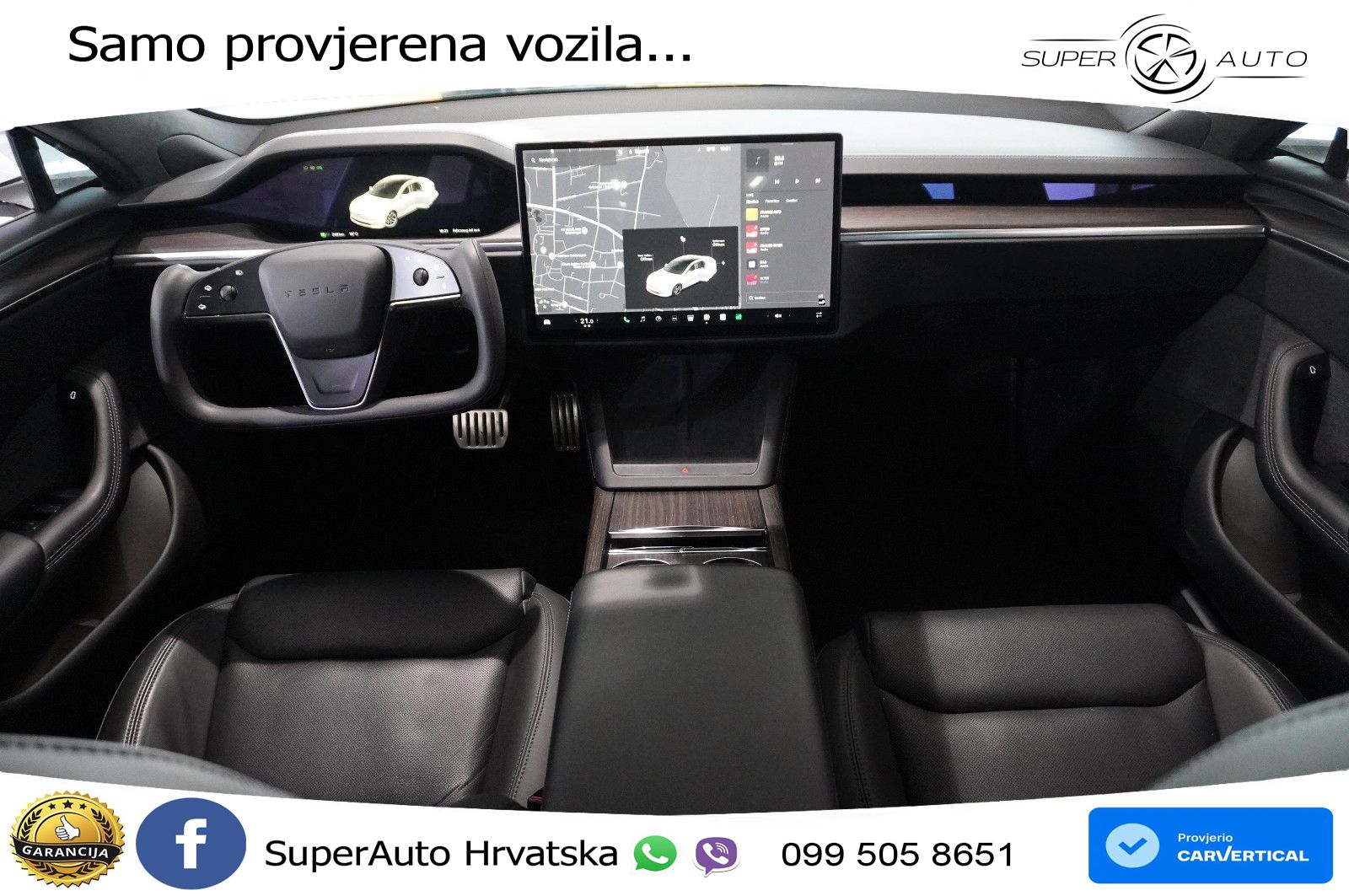 Tesla Model S Dual 670 KS, PANO+ZRAČ+KAM+GR SJED+ACC+KEY+VIRT+LANE