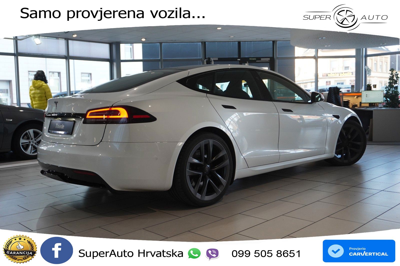 Tesla Model S Dual 670 KS, PANO+ZRAČ+KAM+GR SJED+ACC+KEY+VIRT+LANE