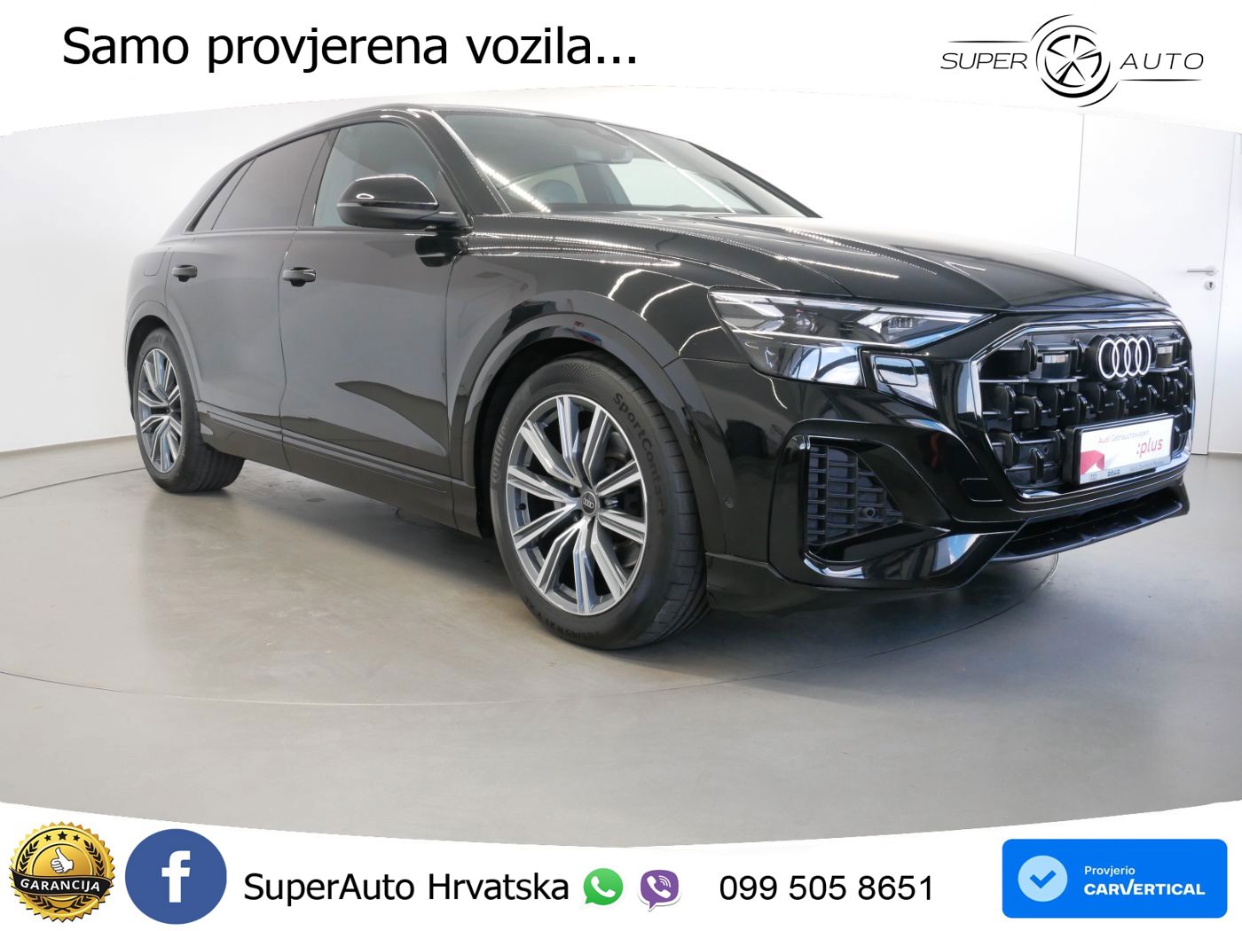 Audi Q8 50 TDI quattro Aut. 286 KS, PANO+ZRAČ+360+GR SJED+ACC+KEY+VIRT+LANE